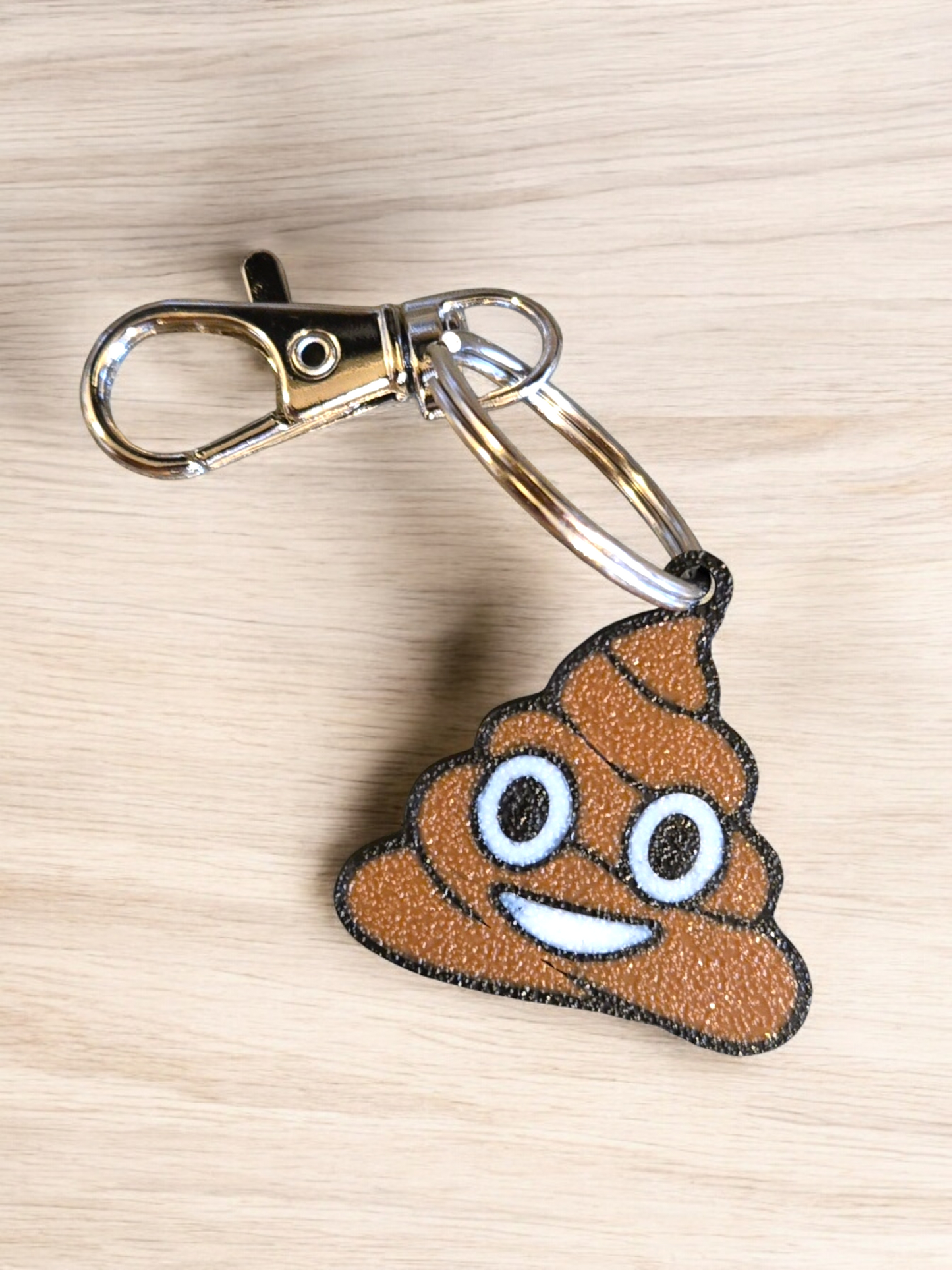Poop Emoji Keychain
