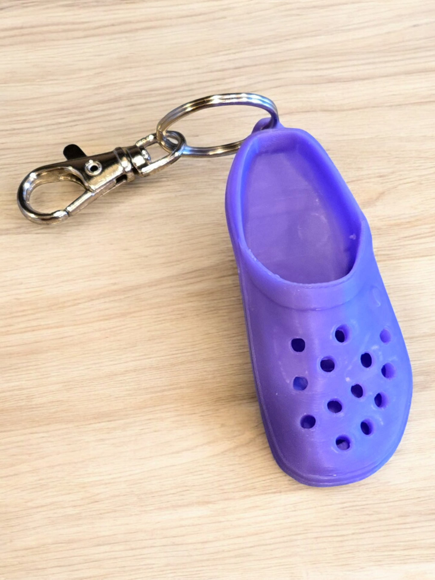 Croc Keychain Dark Purple
