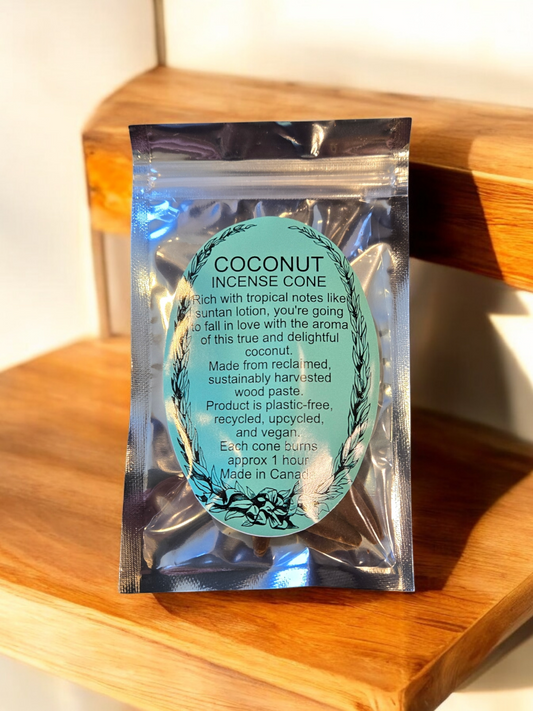 Ganesha's Garden Coconut Cone Incense 5 Cone Pack