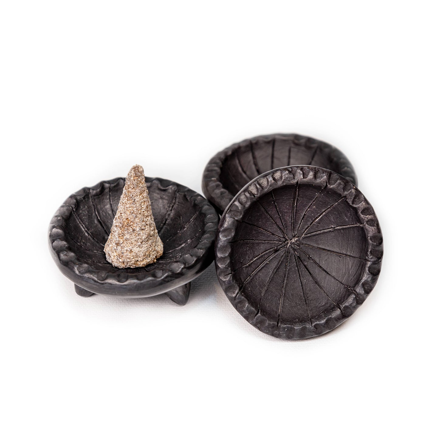 Oaxacan Barro Negro Pottery Mini Copalero Incense Burner