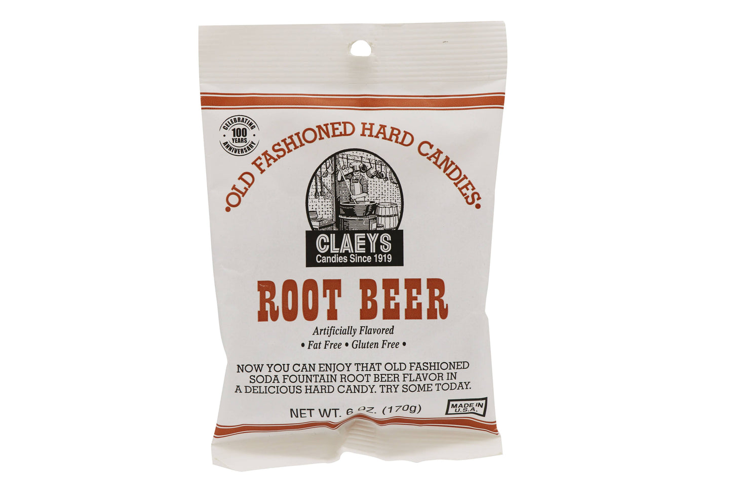 Claeys Old Fashioned Hard Candies Root Beer, 6oz Bag