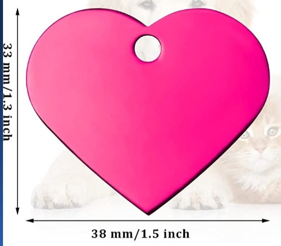 Custom Dog ID Tag (Heart Shaped)