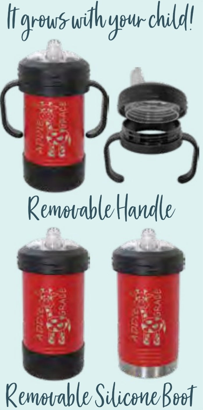 Custom Engraved 10oz Sippy Cup/Children's Travel Mug, "Polar Camel" Brand