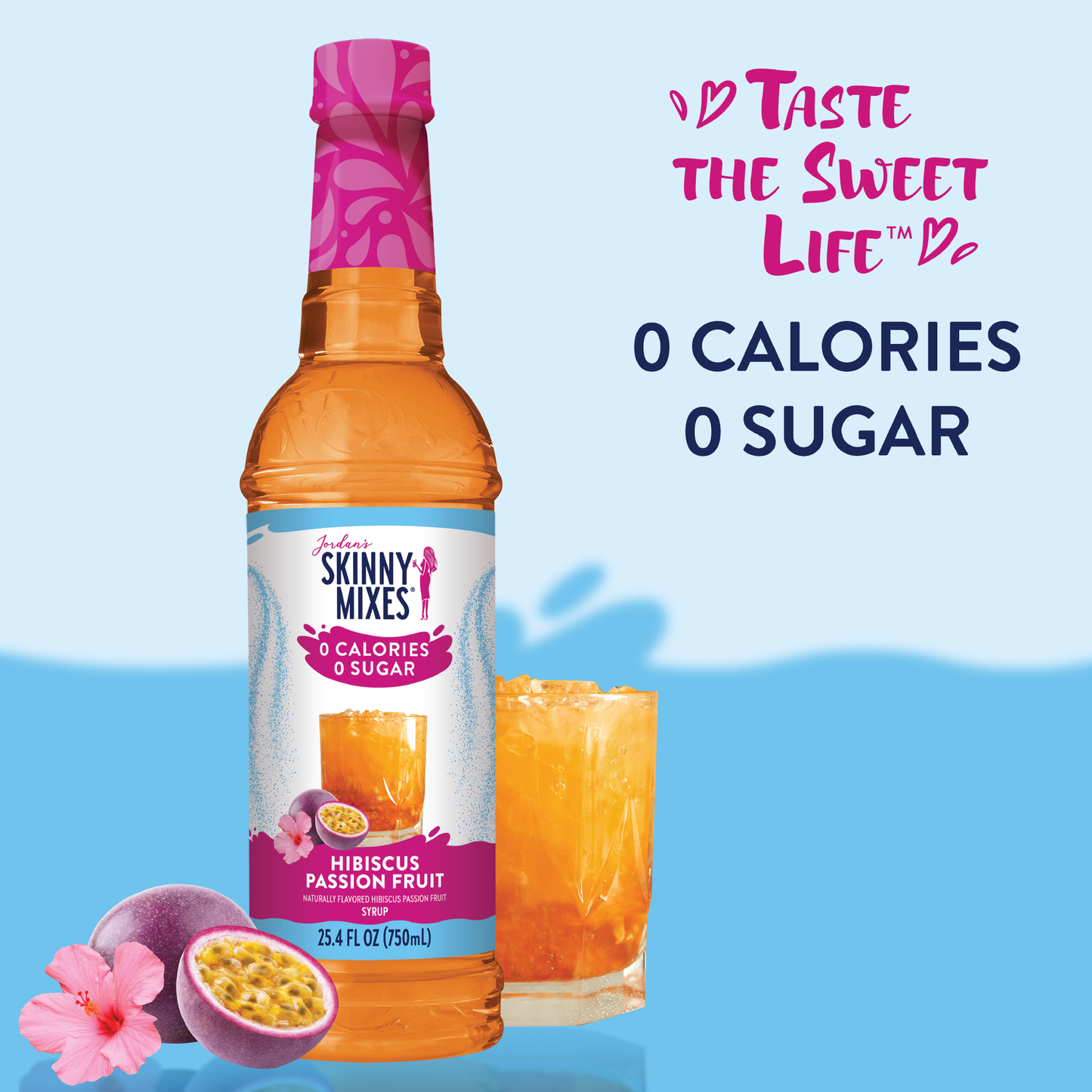 Sugar Free Hibiscus Passion Fruit Flavor Infusion Syrup