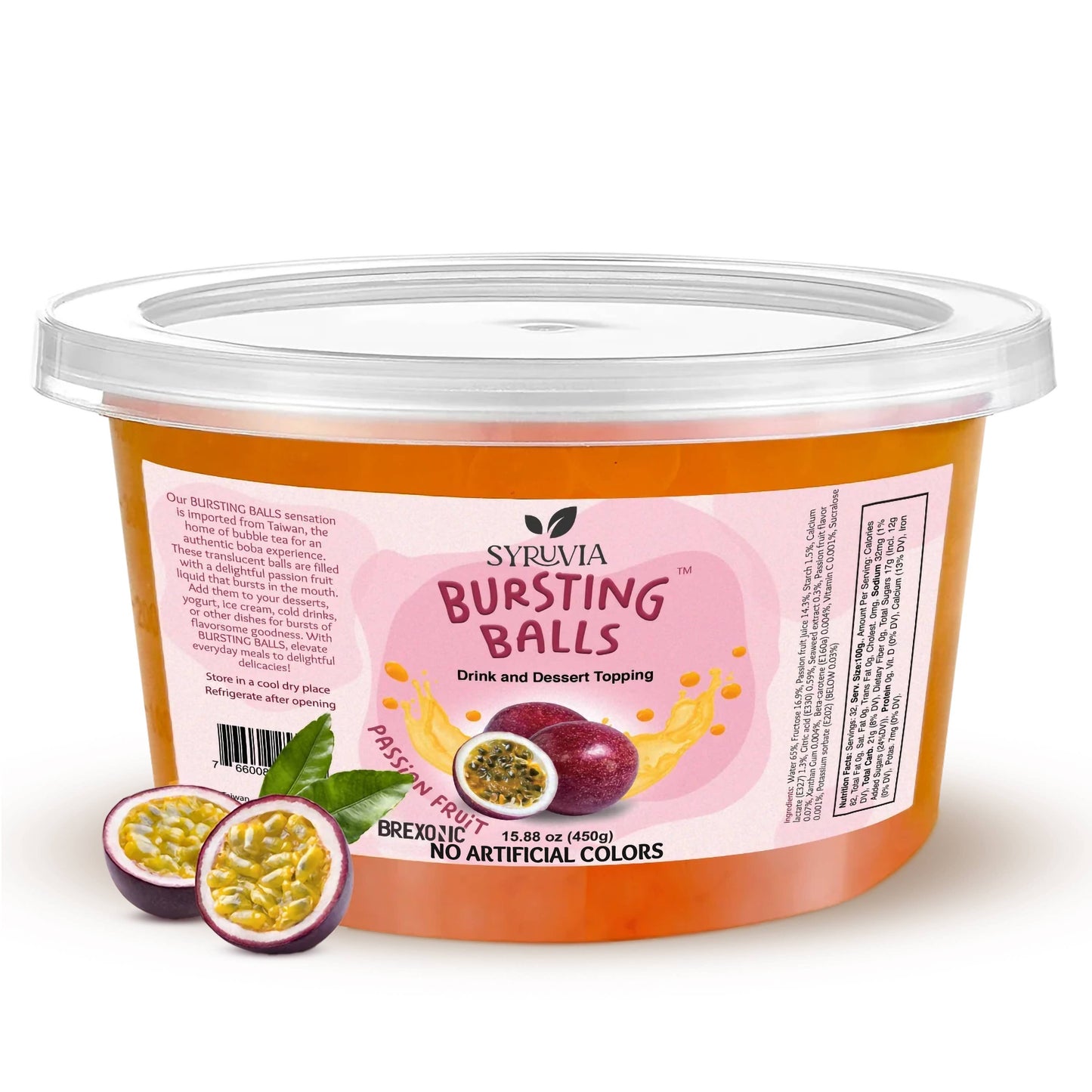 1 LB Passion Fruit Flavored Popping Boba