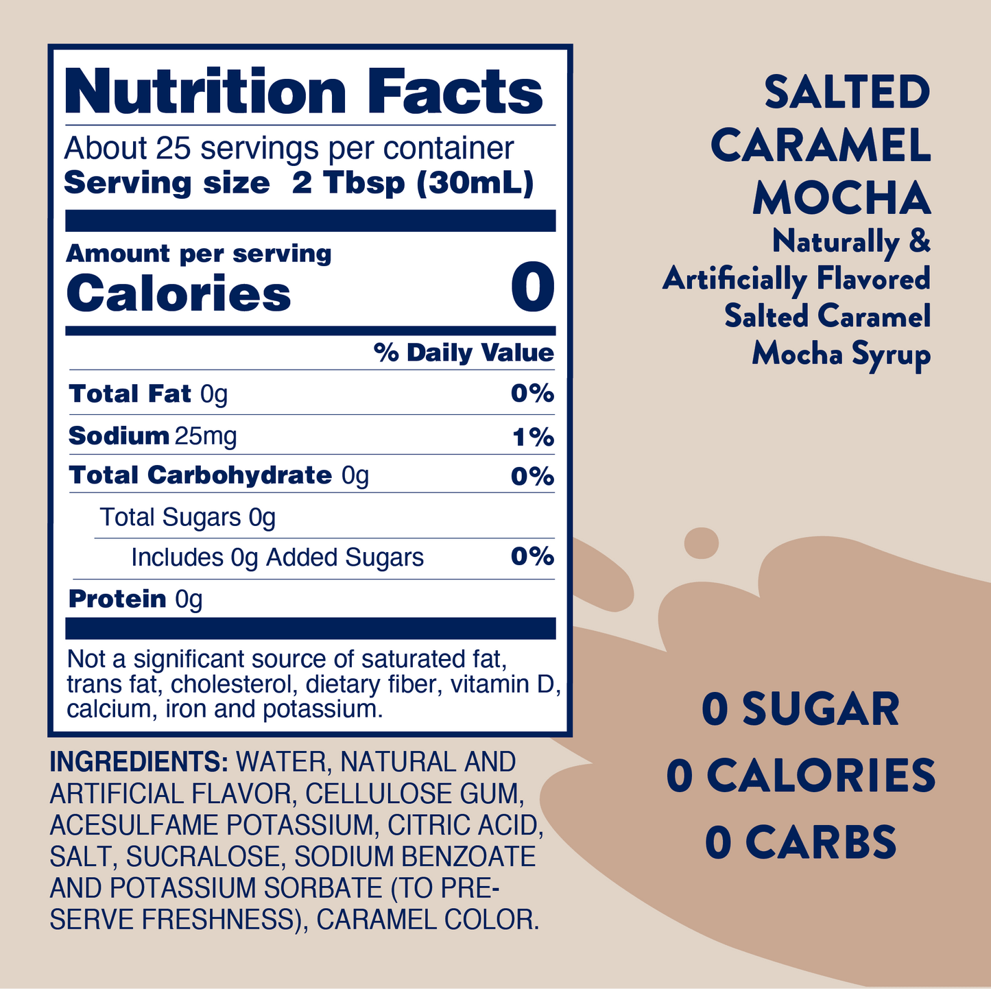 Sugar Free Salted Caramel Mocha Syrup