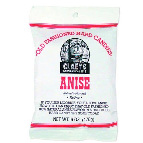 Claeys Old Fashioned Hard Candies Anise, 6oz Bag