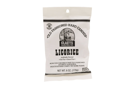 Claeys Old Fashioned Hard Candies Licorice, 6oz Bag