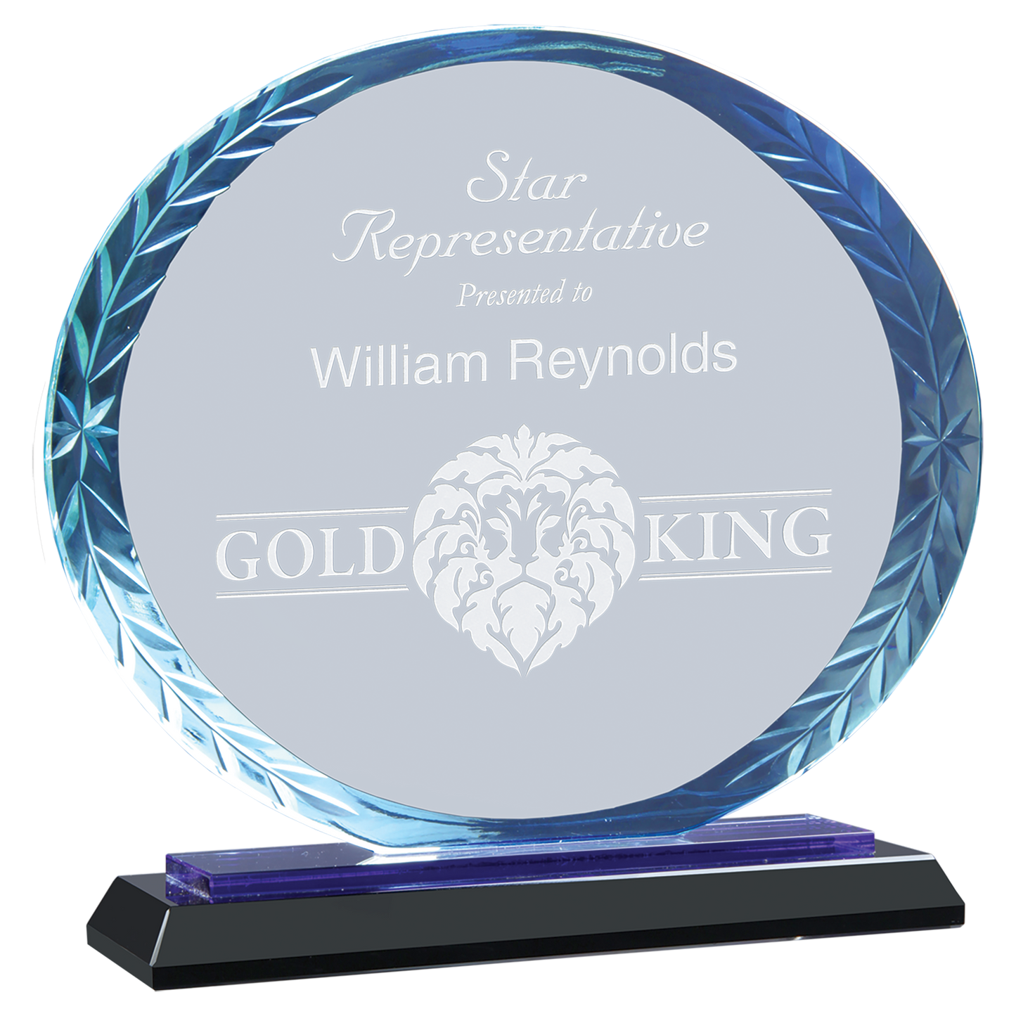 Custom Engraved Accent Glass Awards