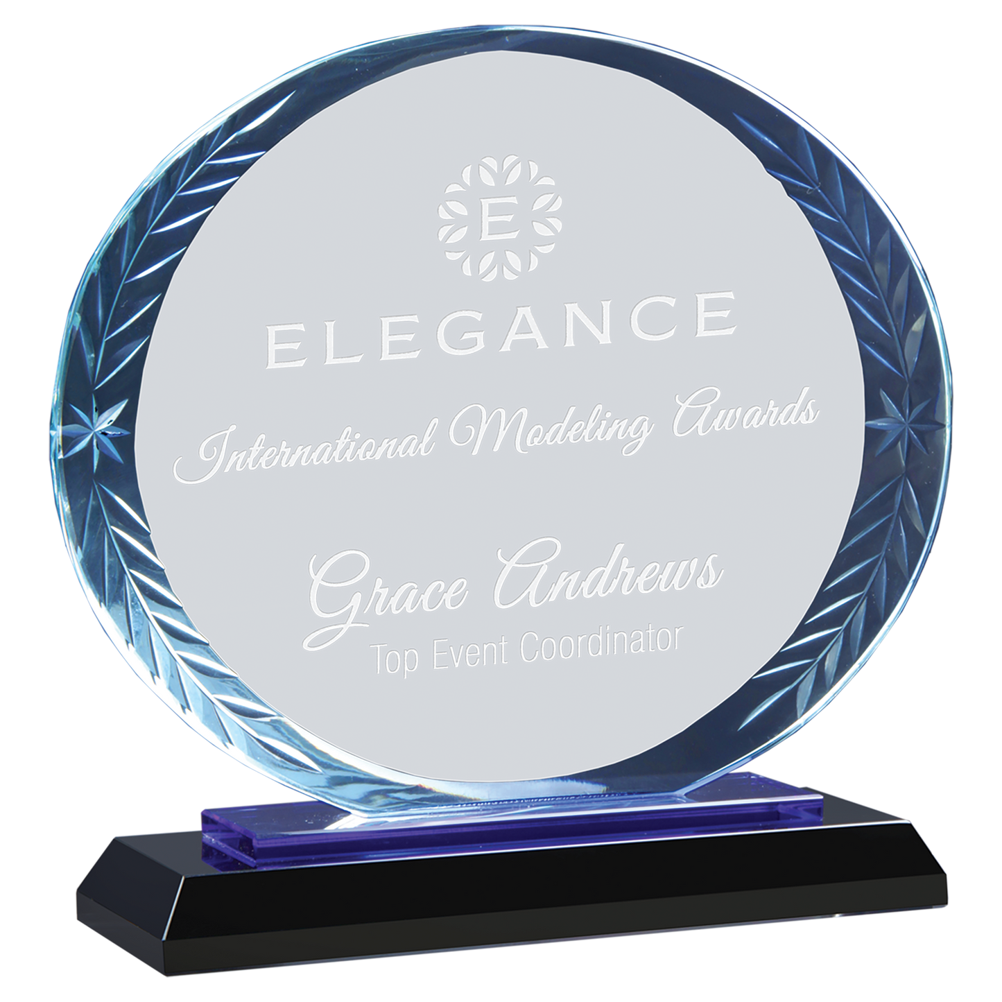 Custom Engraved Accent Glass Awards