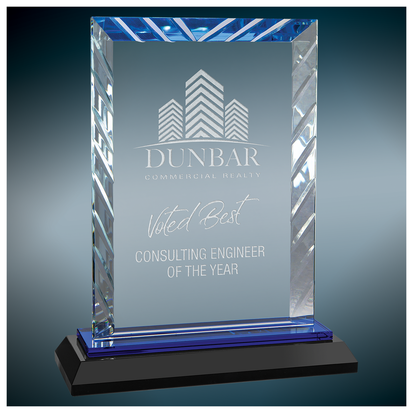 Custom Engraved Accent Glass Awards