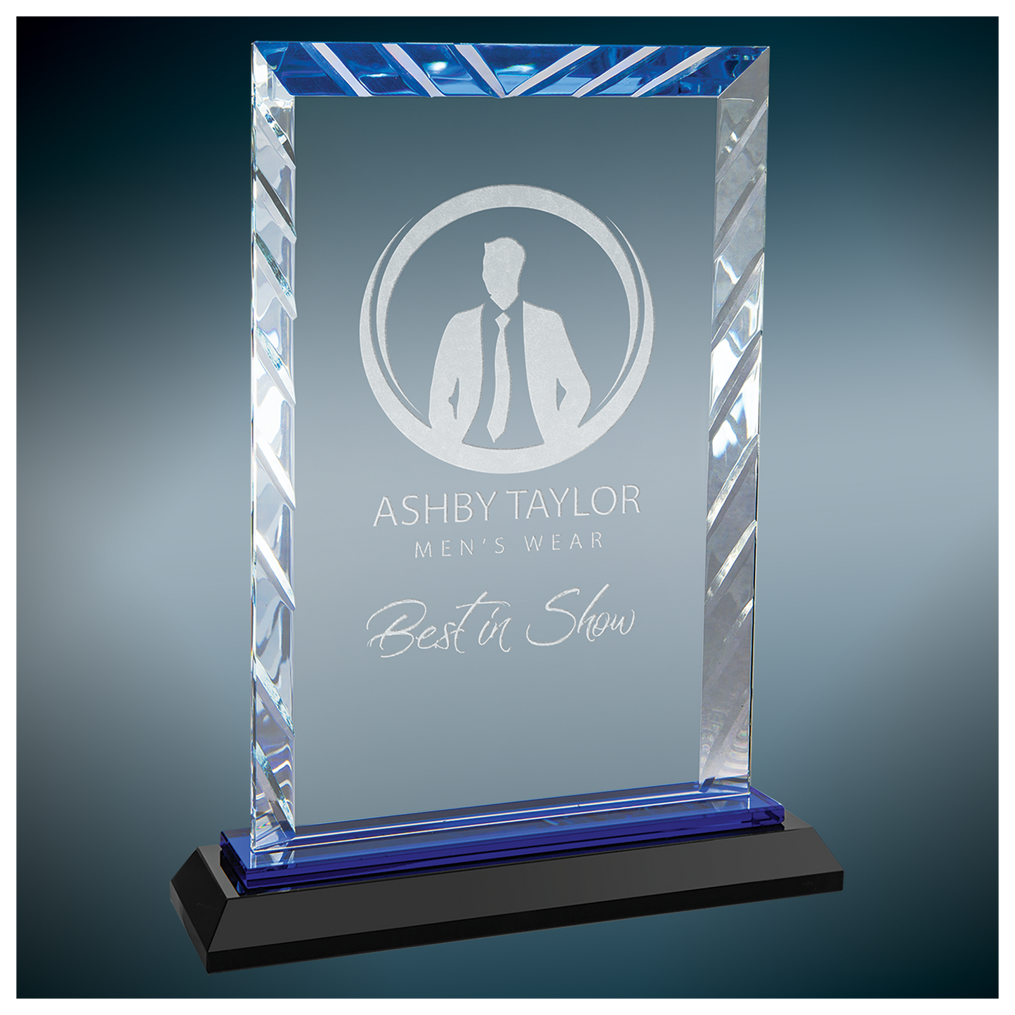 Custom Engraved Accent Glass Awards