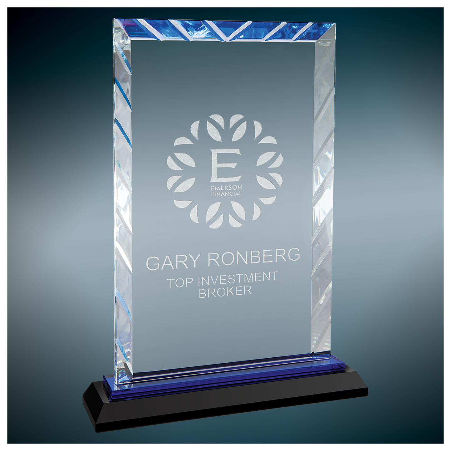 Custom Engraved Accent Glass Awards