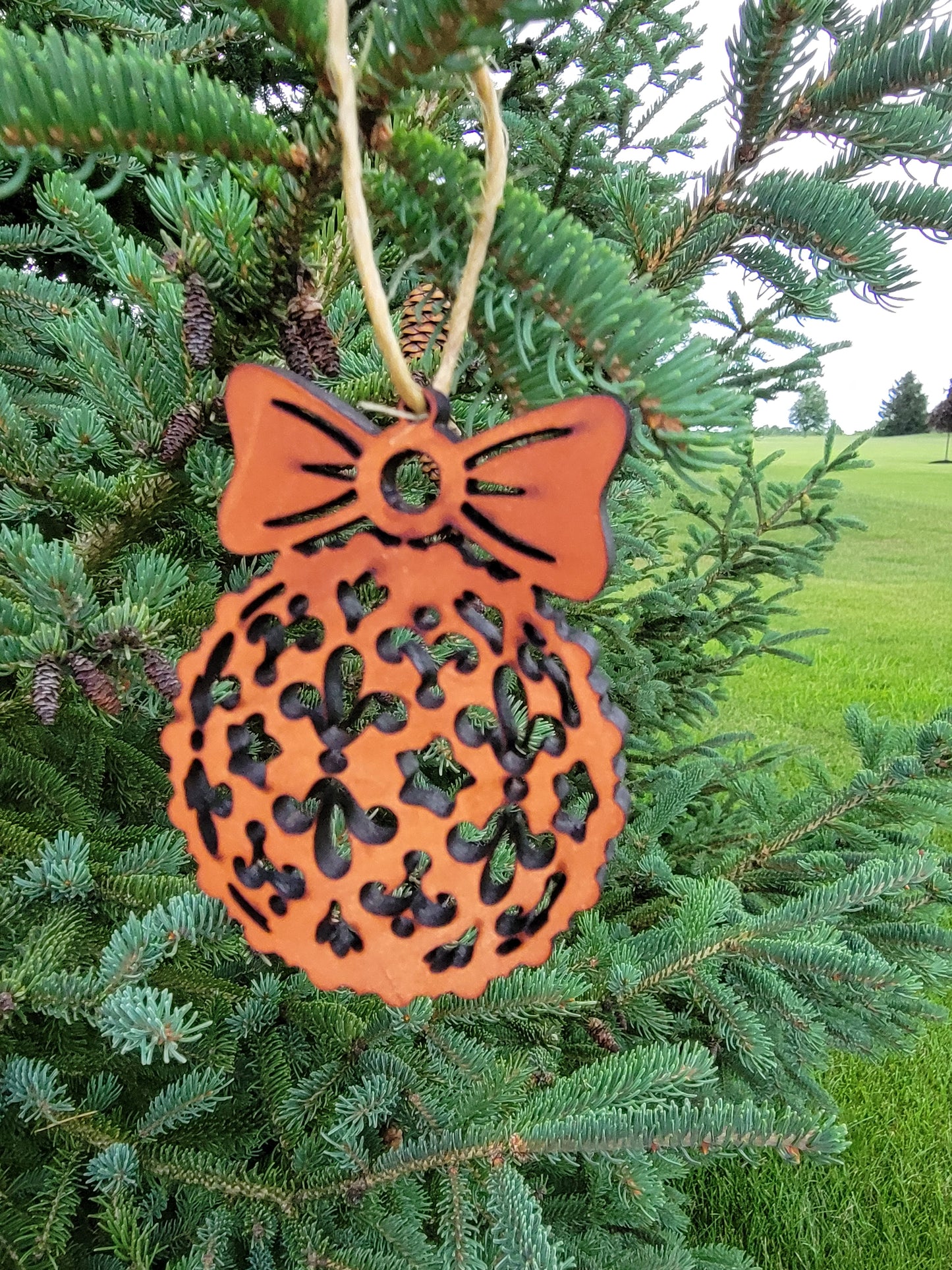 Moo-velous Bow-Topped Christmas Ornaments