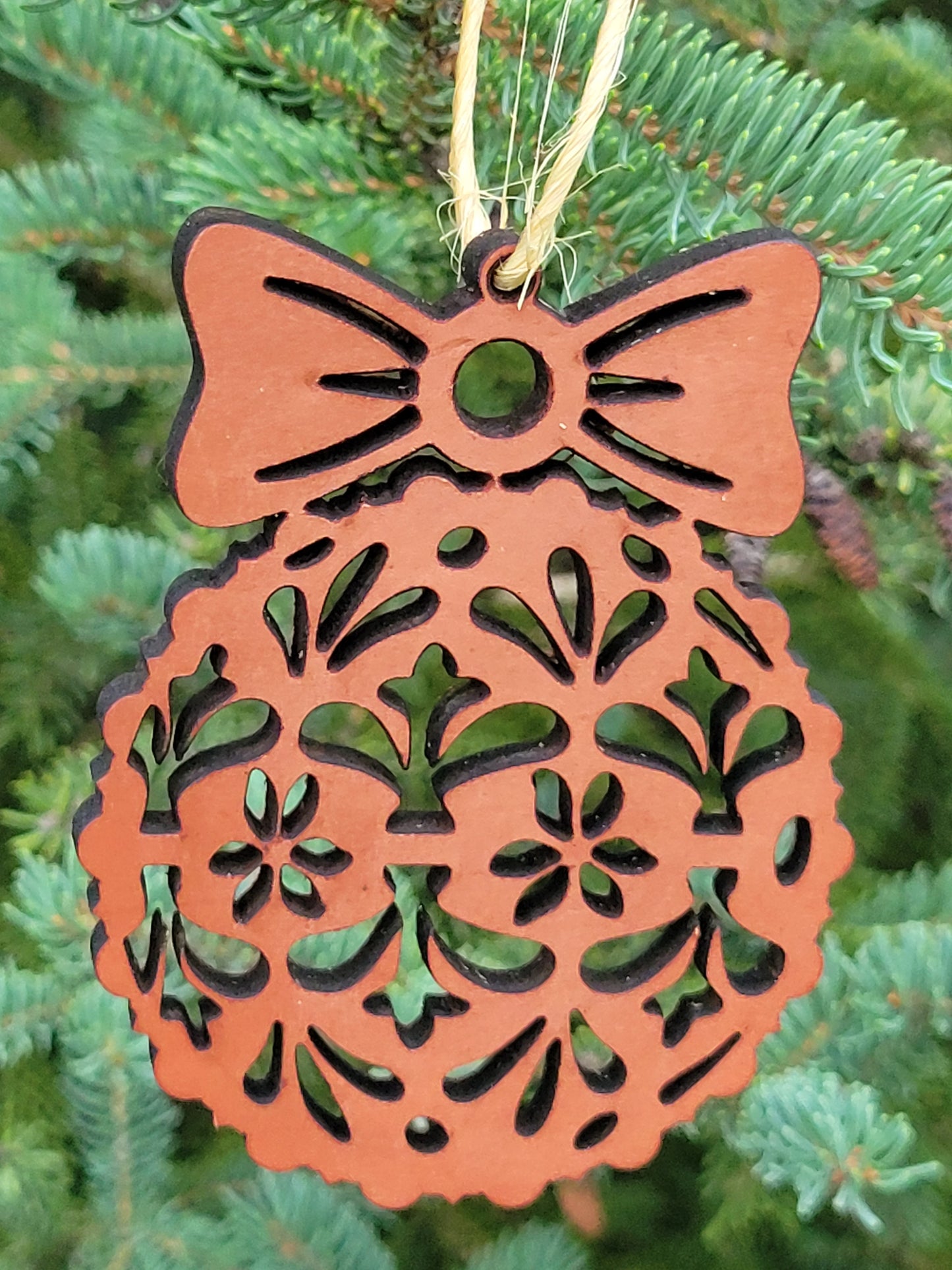 Moo-velous Bow-Topped Christmas Ornaments