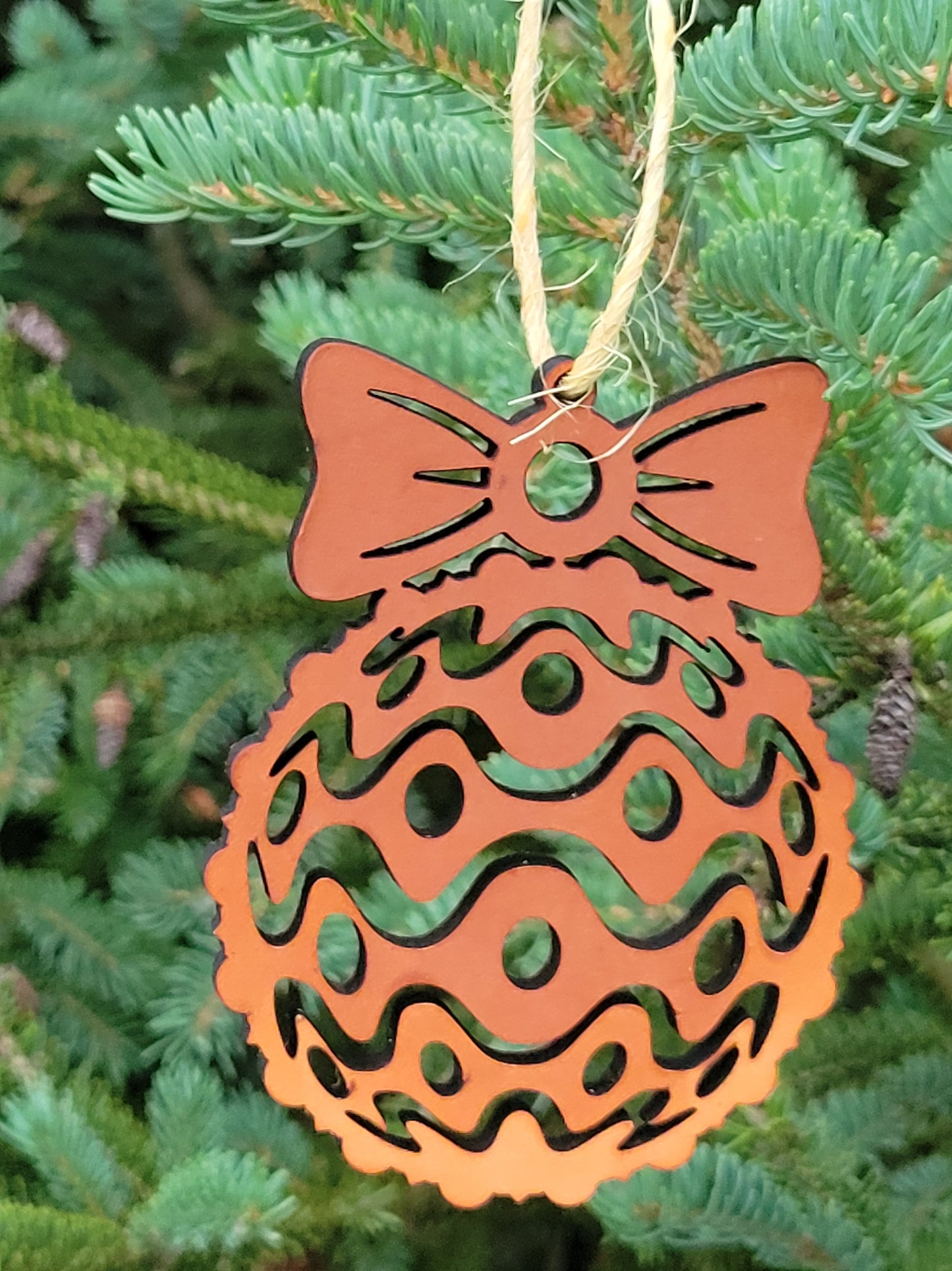 Moo-velous Bow-Topped Christmas Ornaments