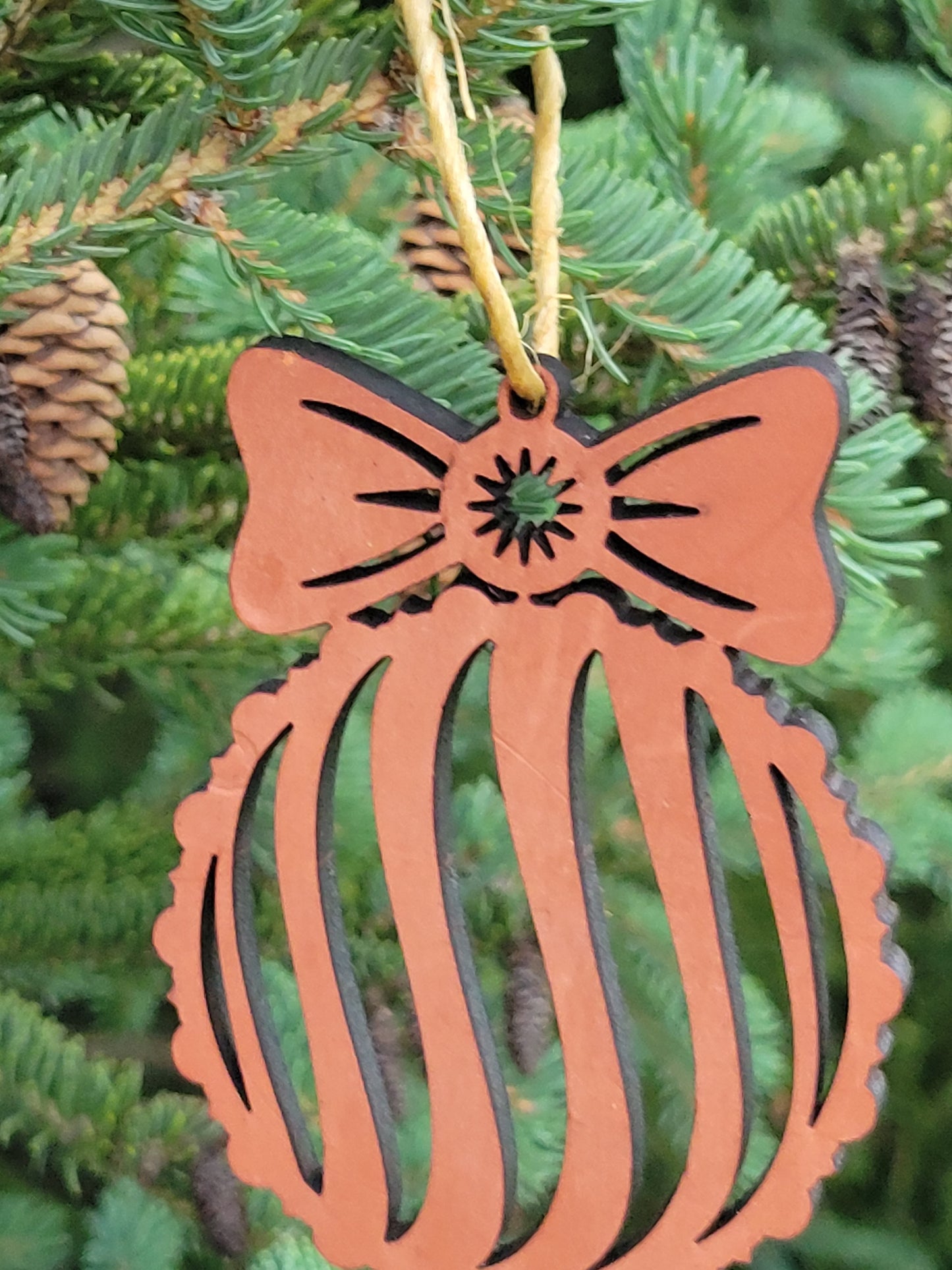 Moo-velous Bow-Topped Christmas Ornaments