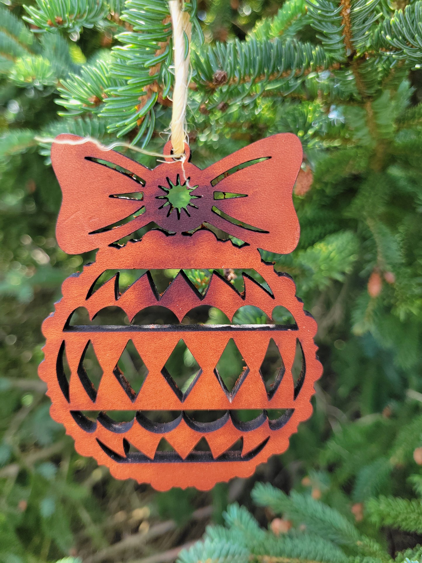 Moo-velous Bow-Topped Christmas Ornaments