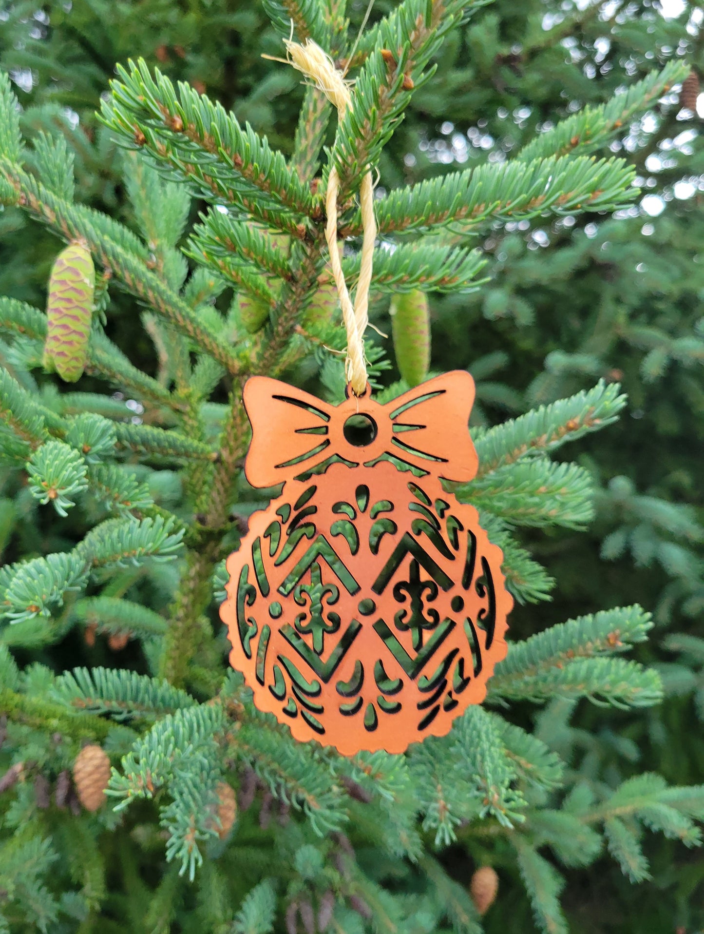 Moo-velous Bow-Topped Christmas Ornaments