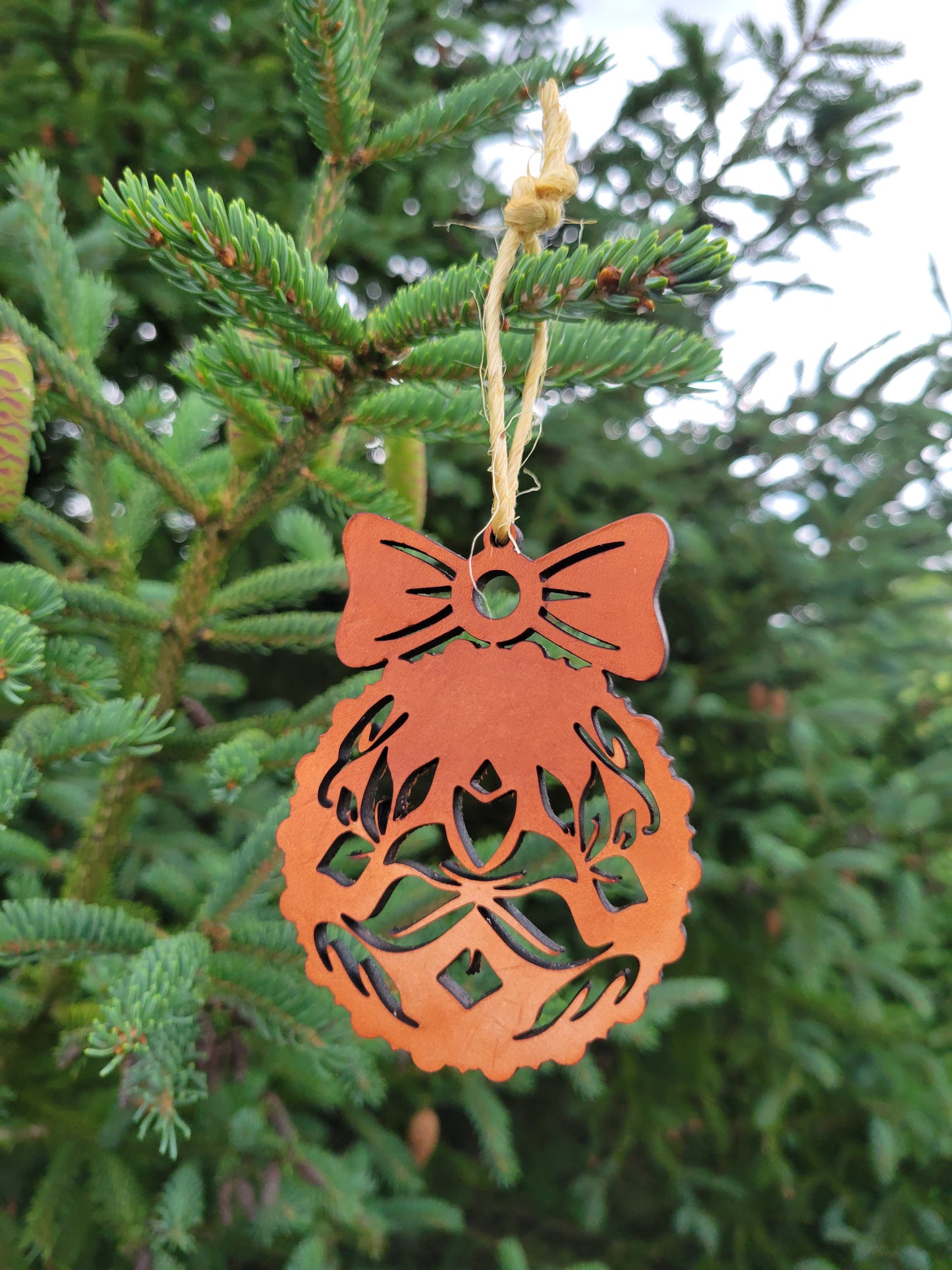 Moo-velous Bow-Topped Christmas Ornaments