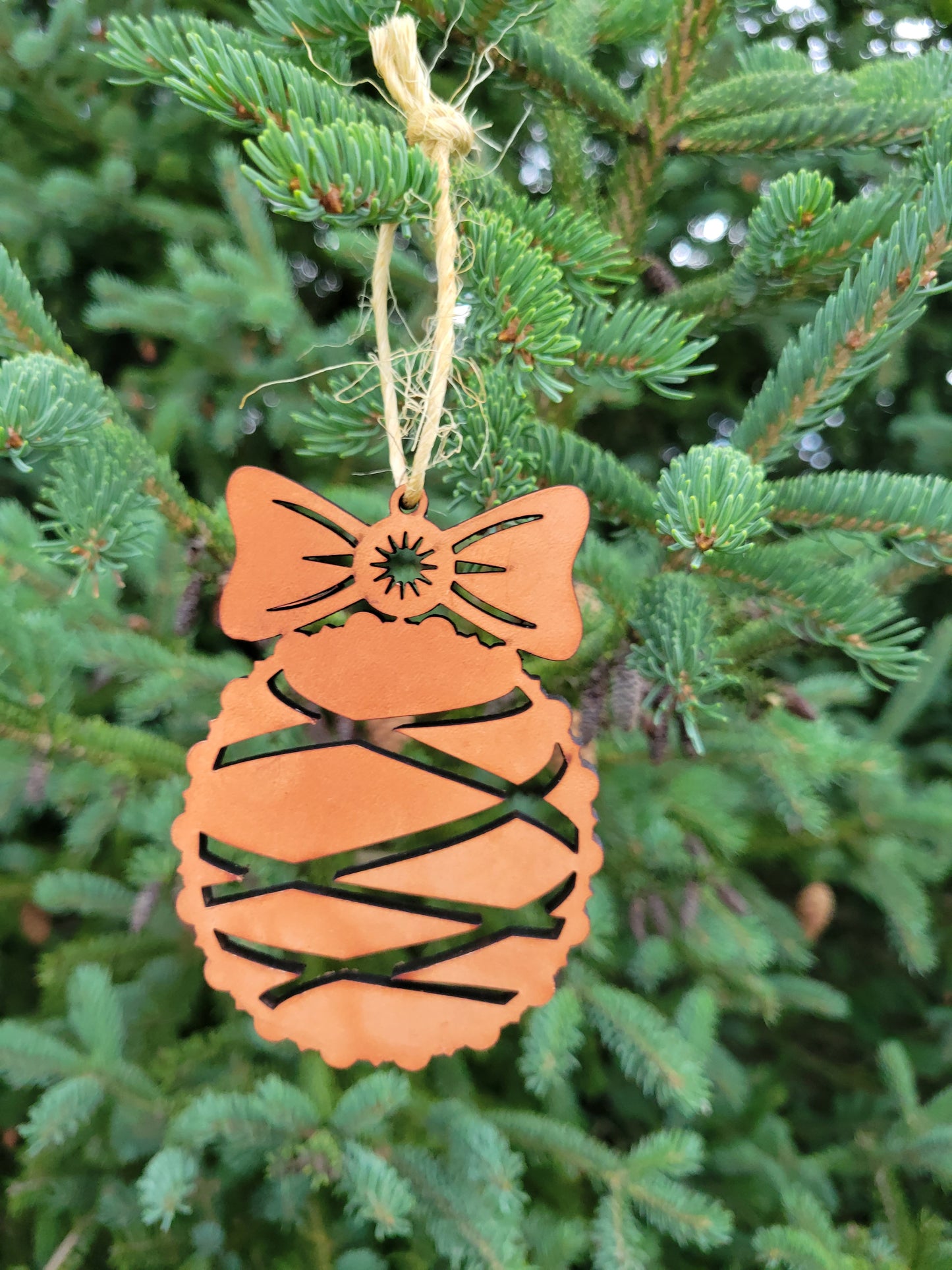 Moo-velous Bow-Topped Christmas Ornaments