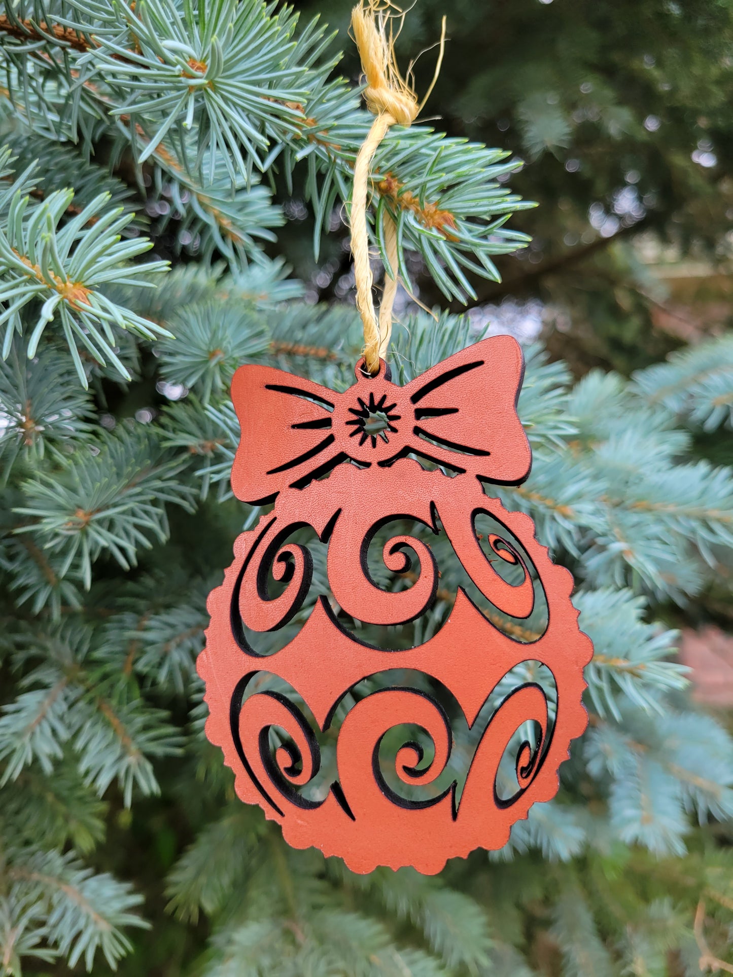 Moo-velous Bow-Topped Christmas Ornaments