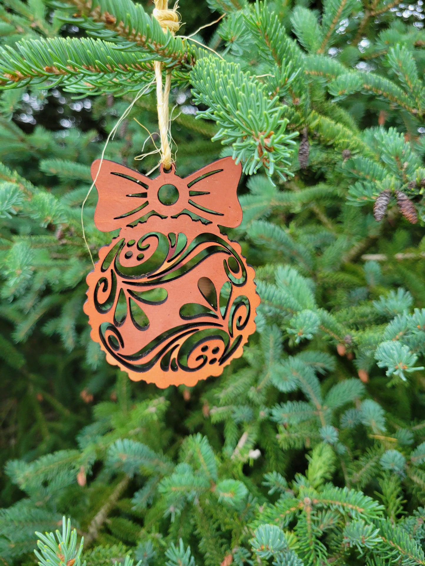 Moo-velous Bow-Topped Christmas Ornaments