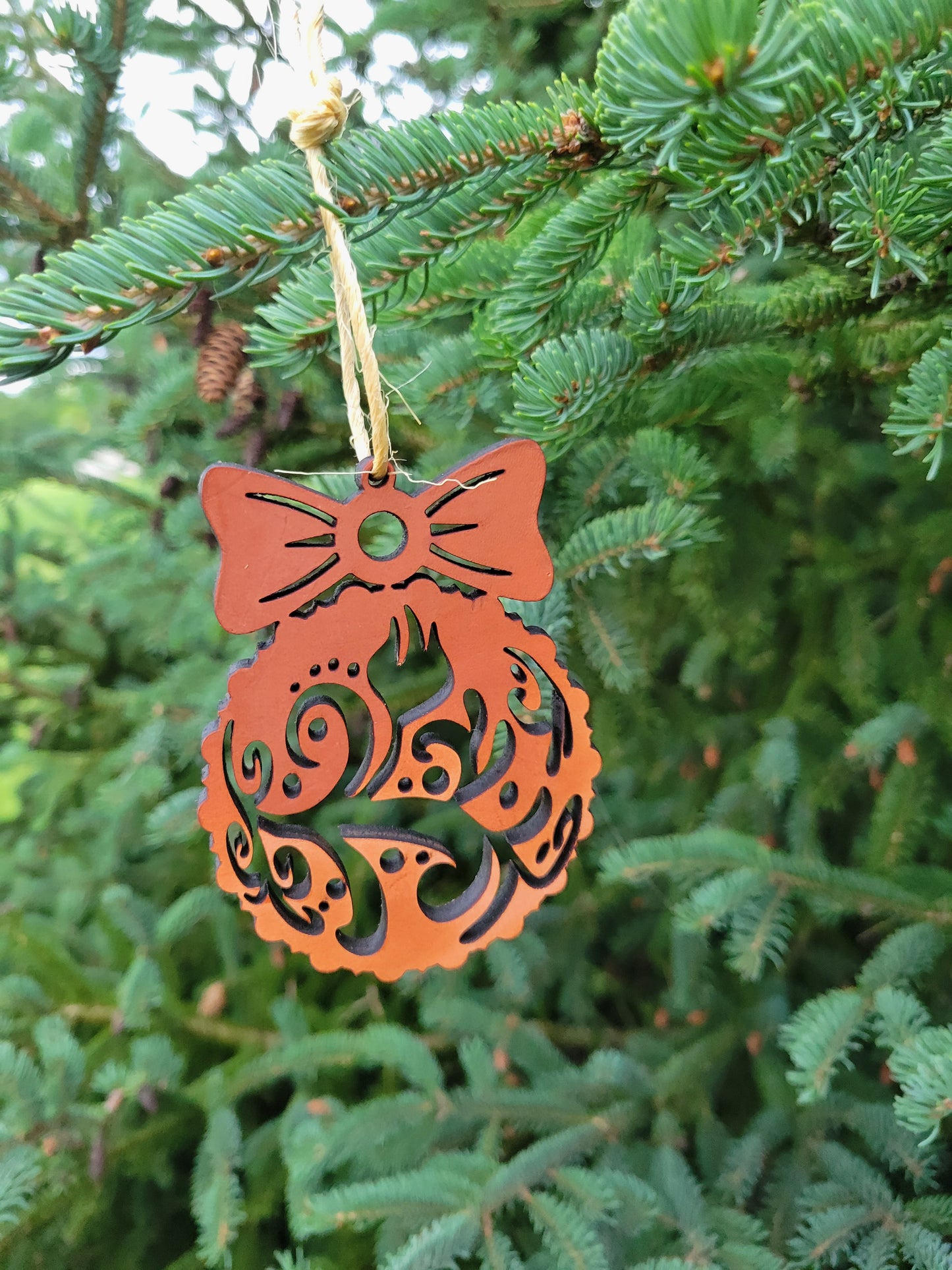 Moo-velous Bow-Topped Christmas Ornaments