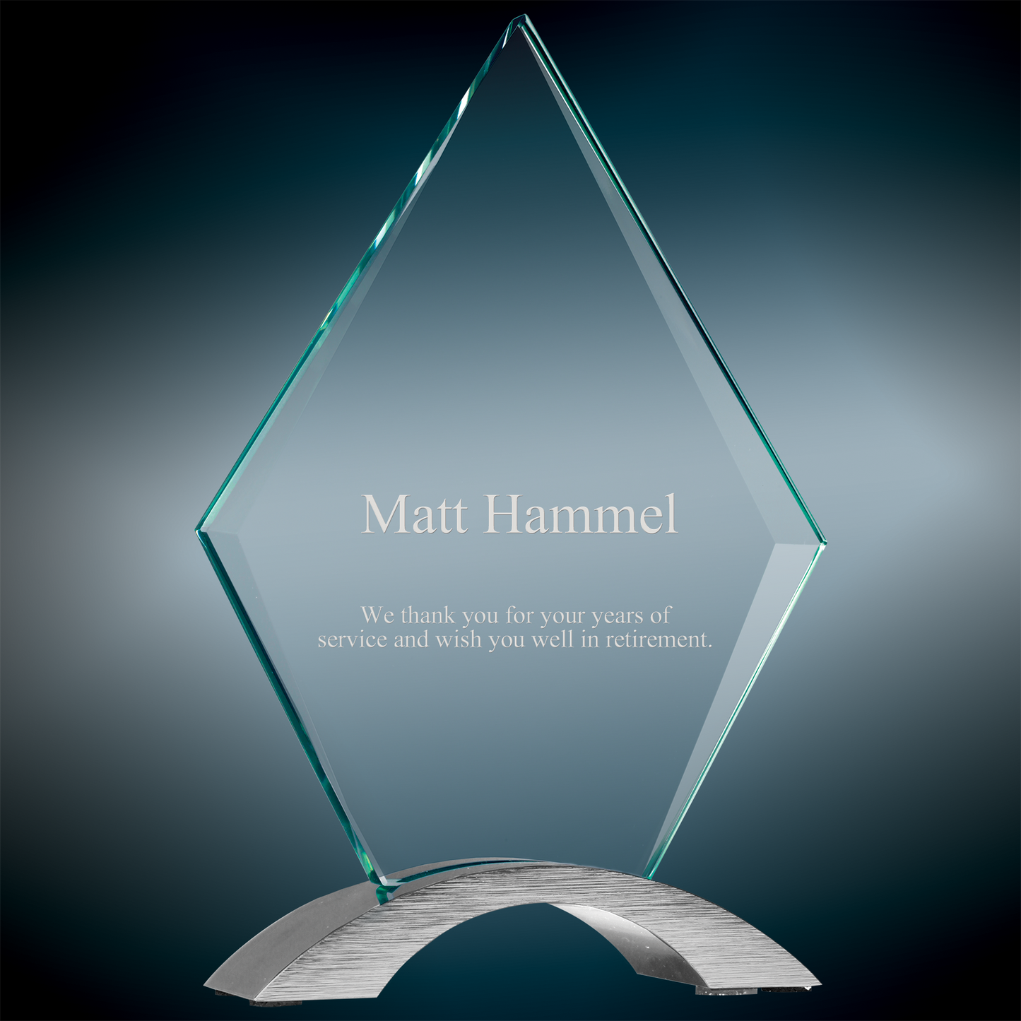 Custom Engraved Cosmic Glass Awards