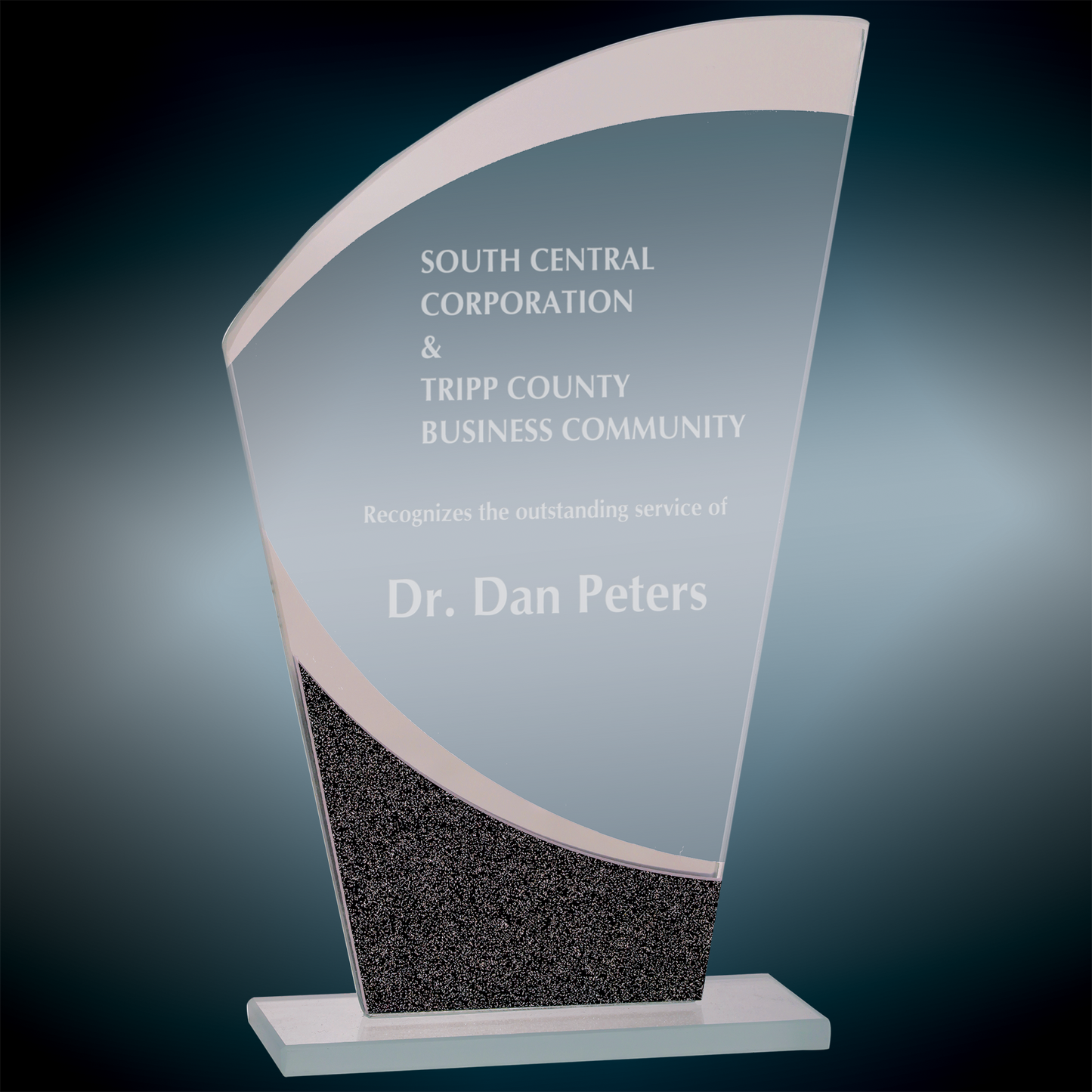 Custom Engraved Designer Glass Awards