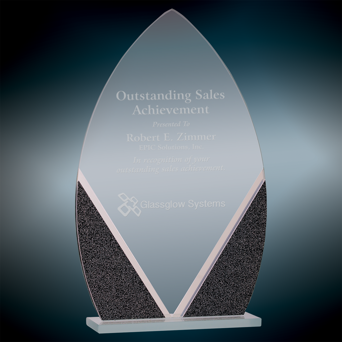 Custom Engraved Designer Glass Awards