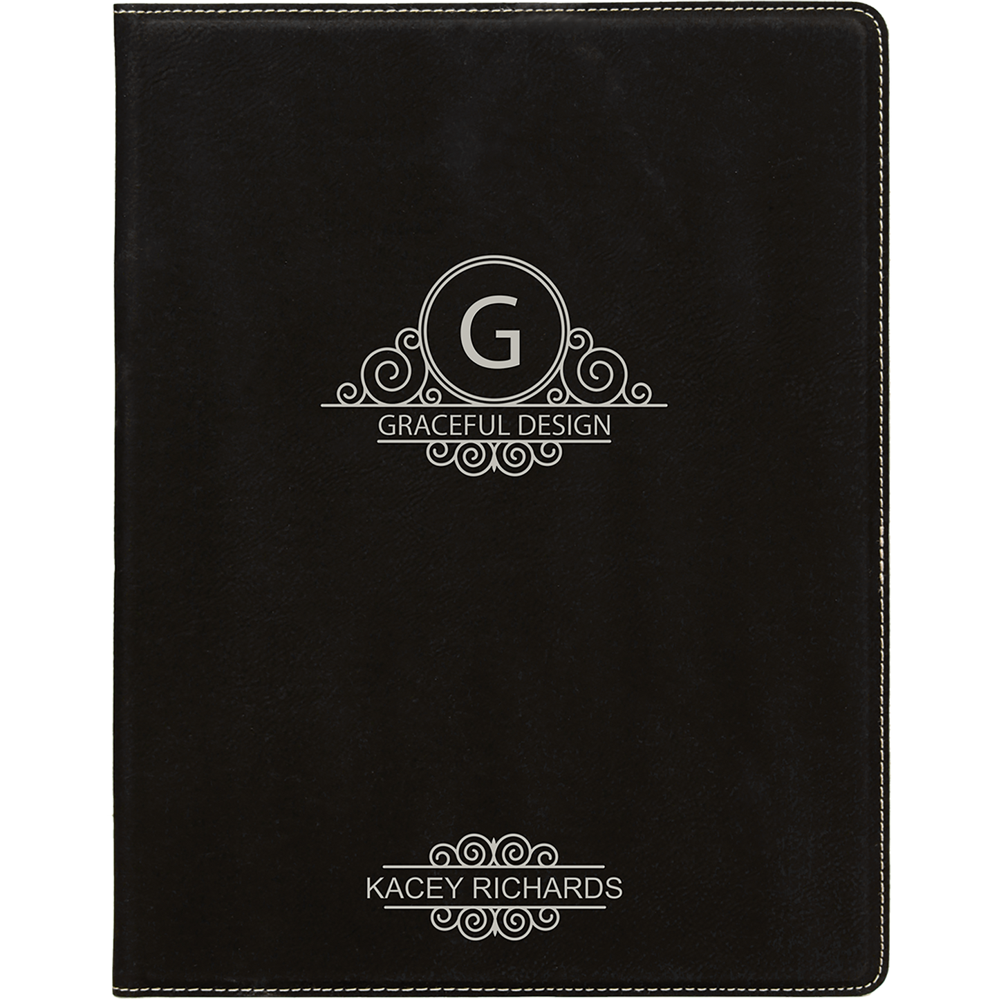 Custom Engraved Portfolio with Notebook 7" x 9"