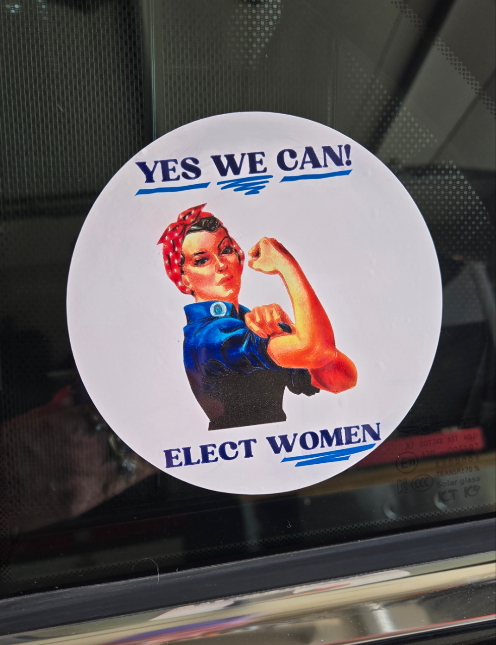 "Yes We Can Elect Women" Window Cling