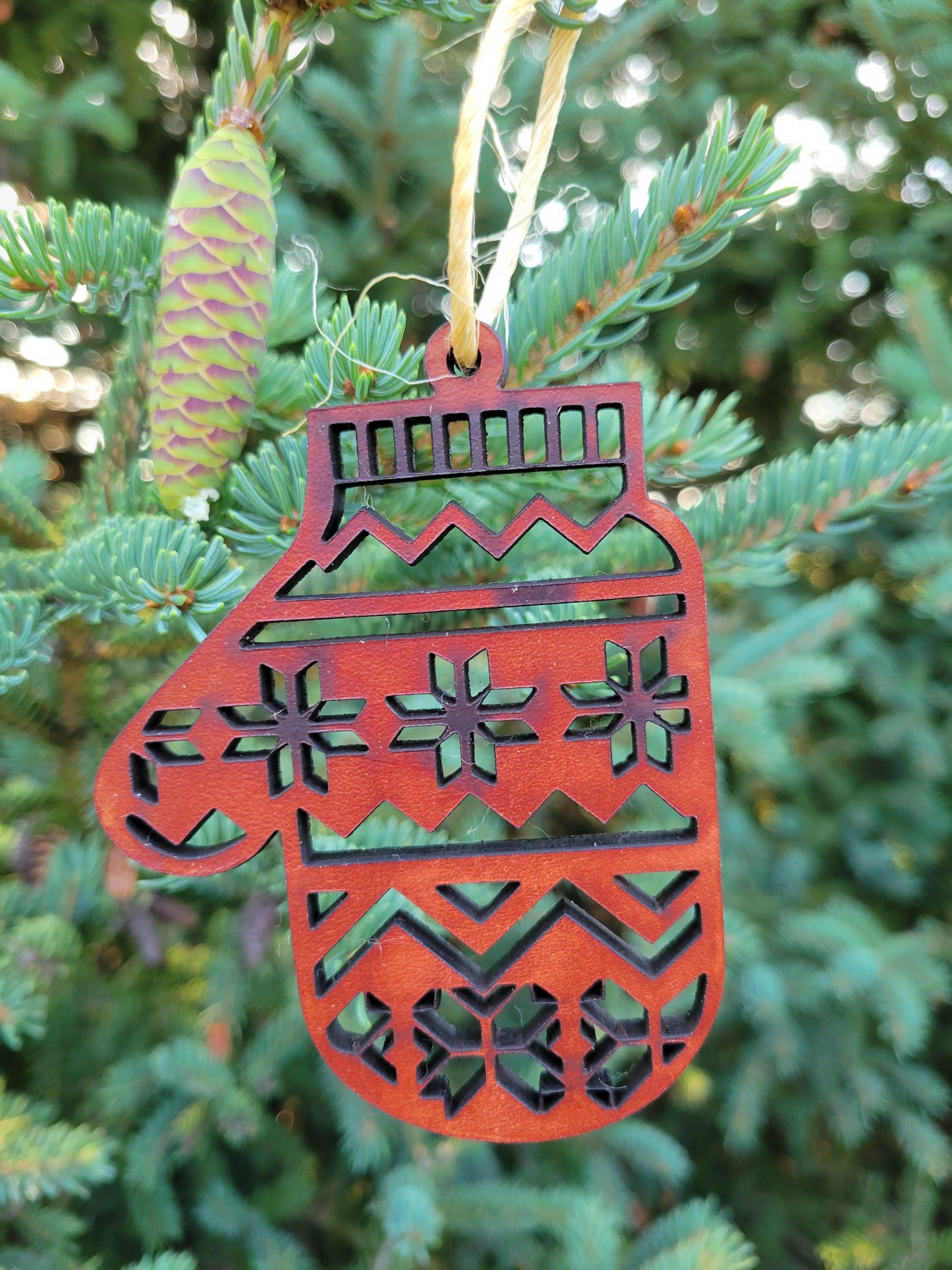 Moo-velous Mitten Themed Christmas Ornaments