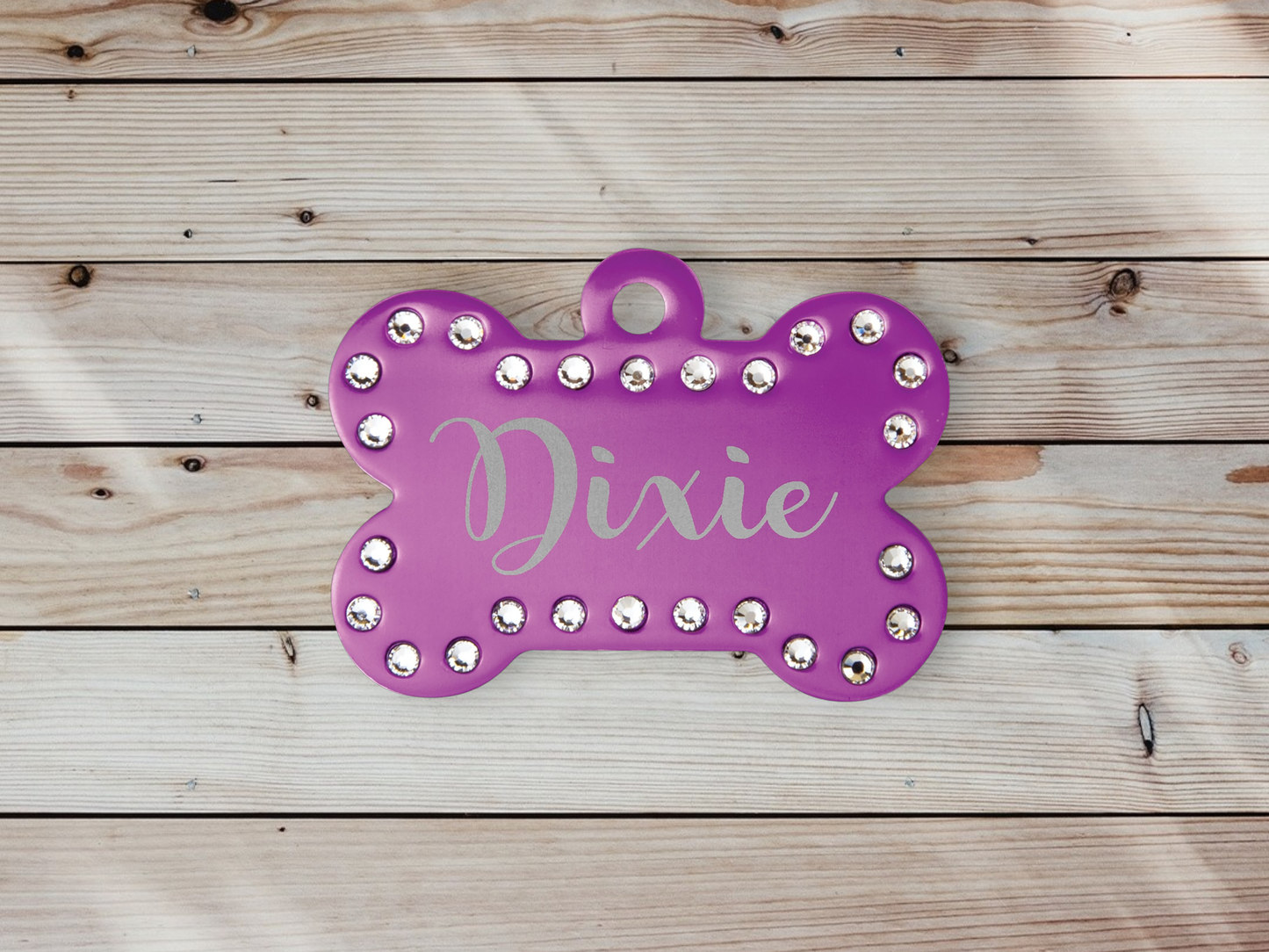 Custom Engraved Swarovski Pet Tag