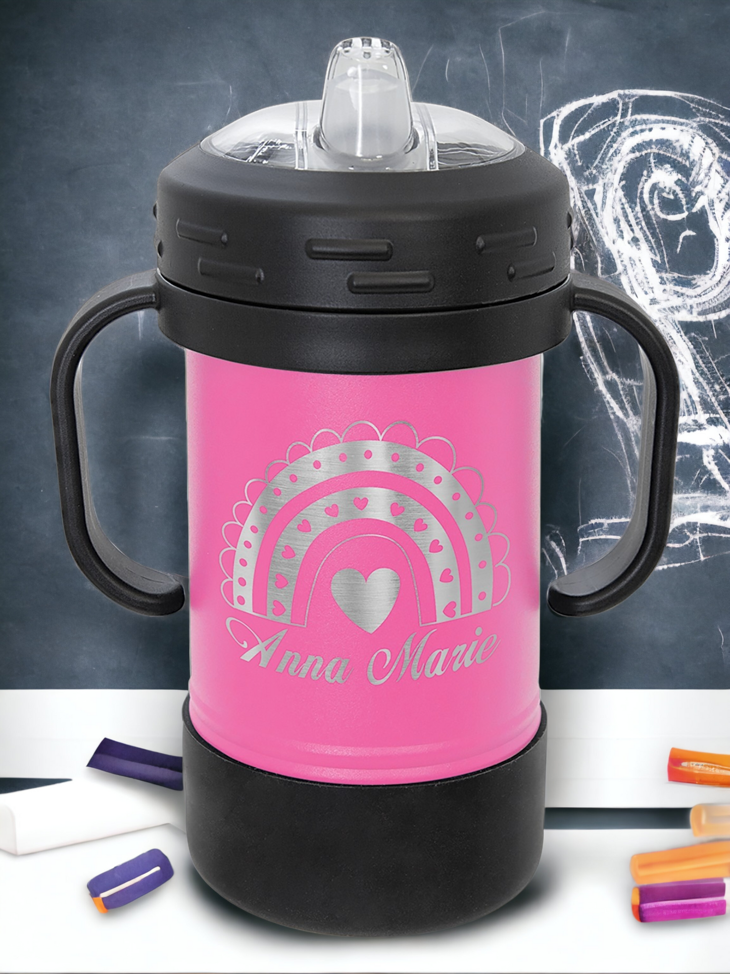 Custom Engraved 10oz Sippy Cup/Children's Travel Mug, "Polar Camel" Brand