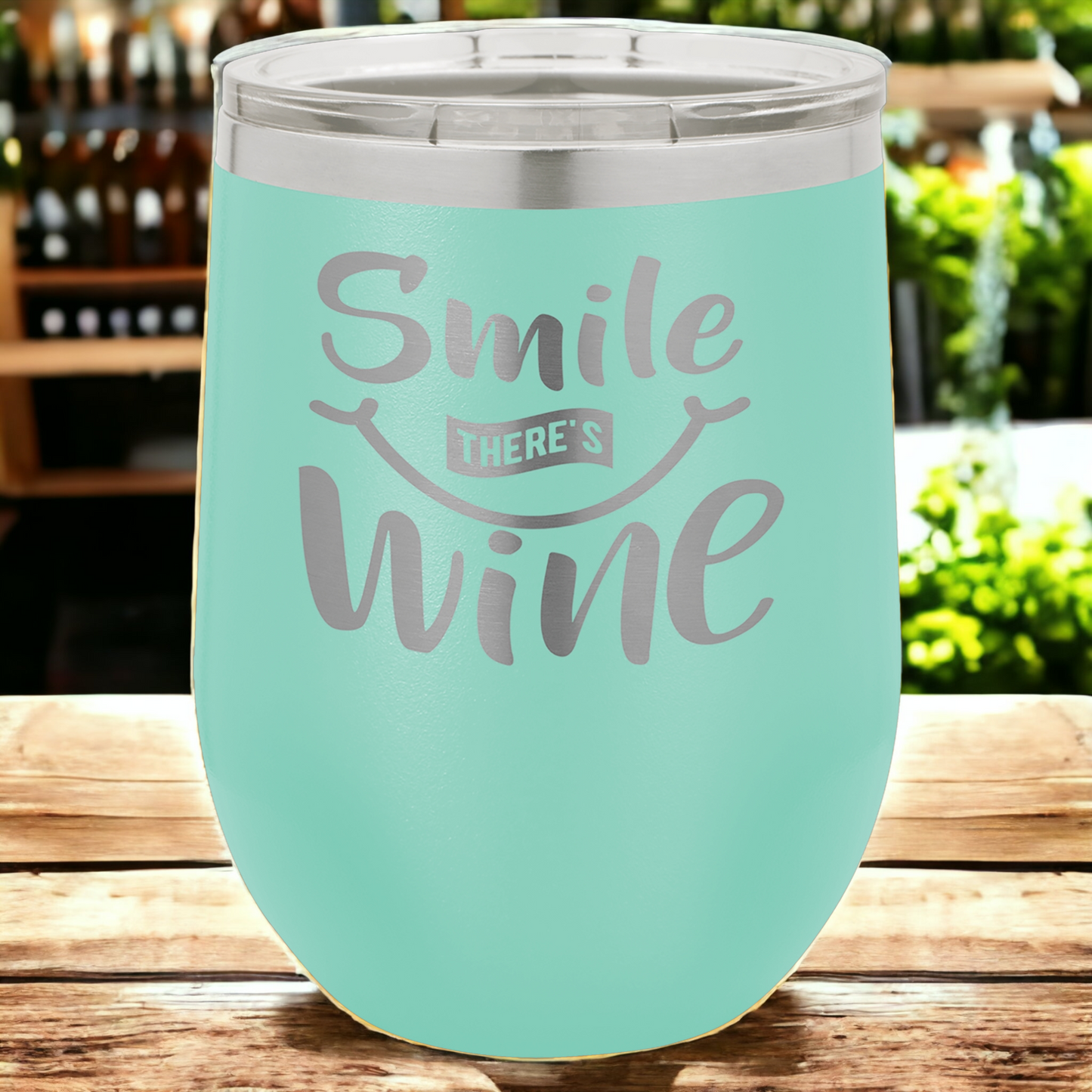 Custom Engraved 12oz Stemless Wine Tumbler, "Polar Camel" Brand