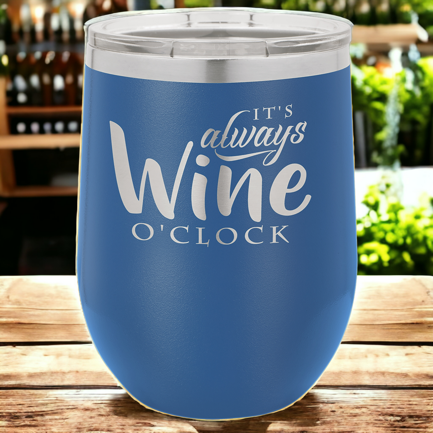 Custom Engraved 12oz Stemless Wine Tumbler, "Polar Camel" Brand