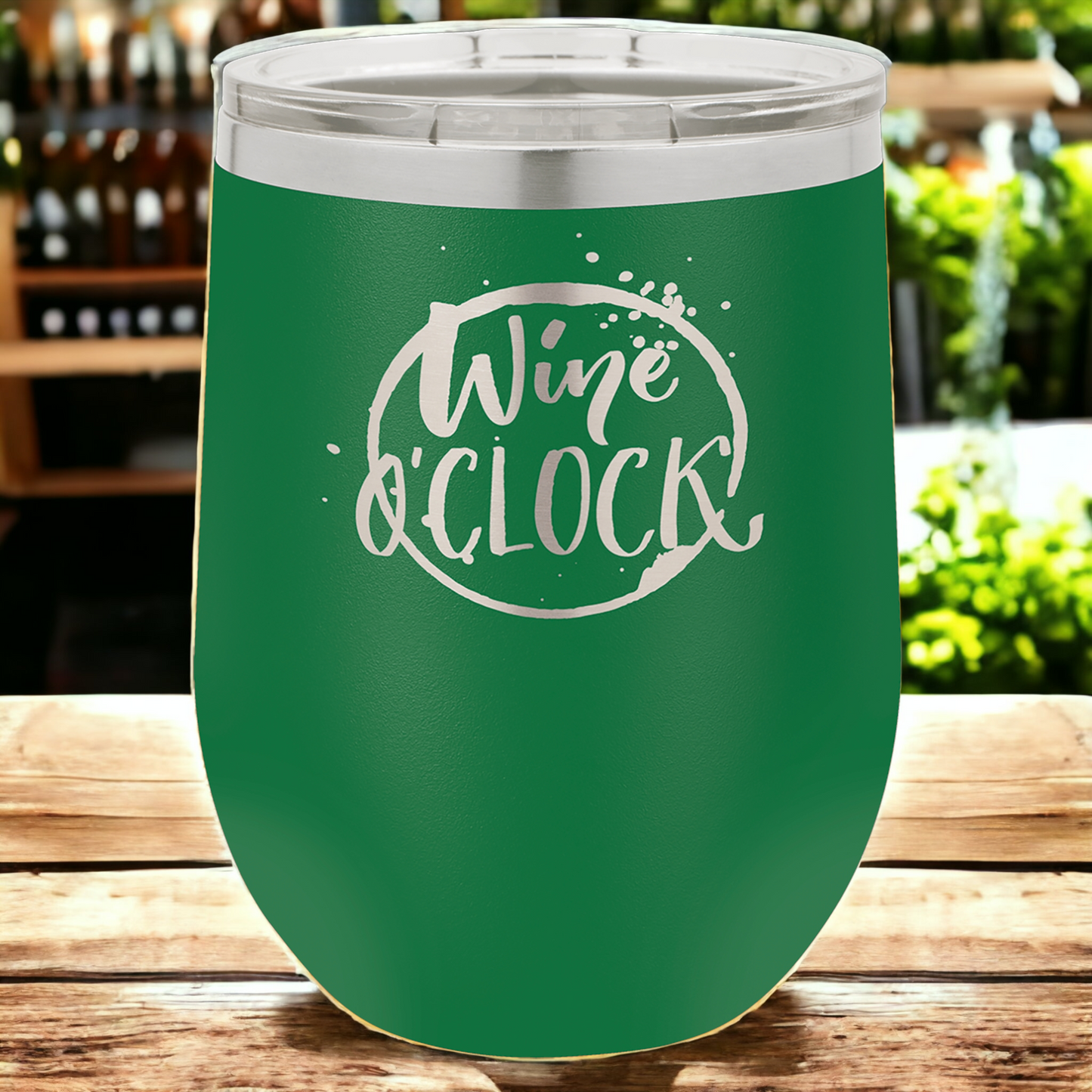 Custom Engraved 12oz Stemless Wine Tumbler, "Polar Camel" Brand