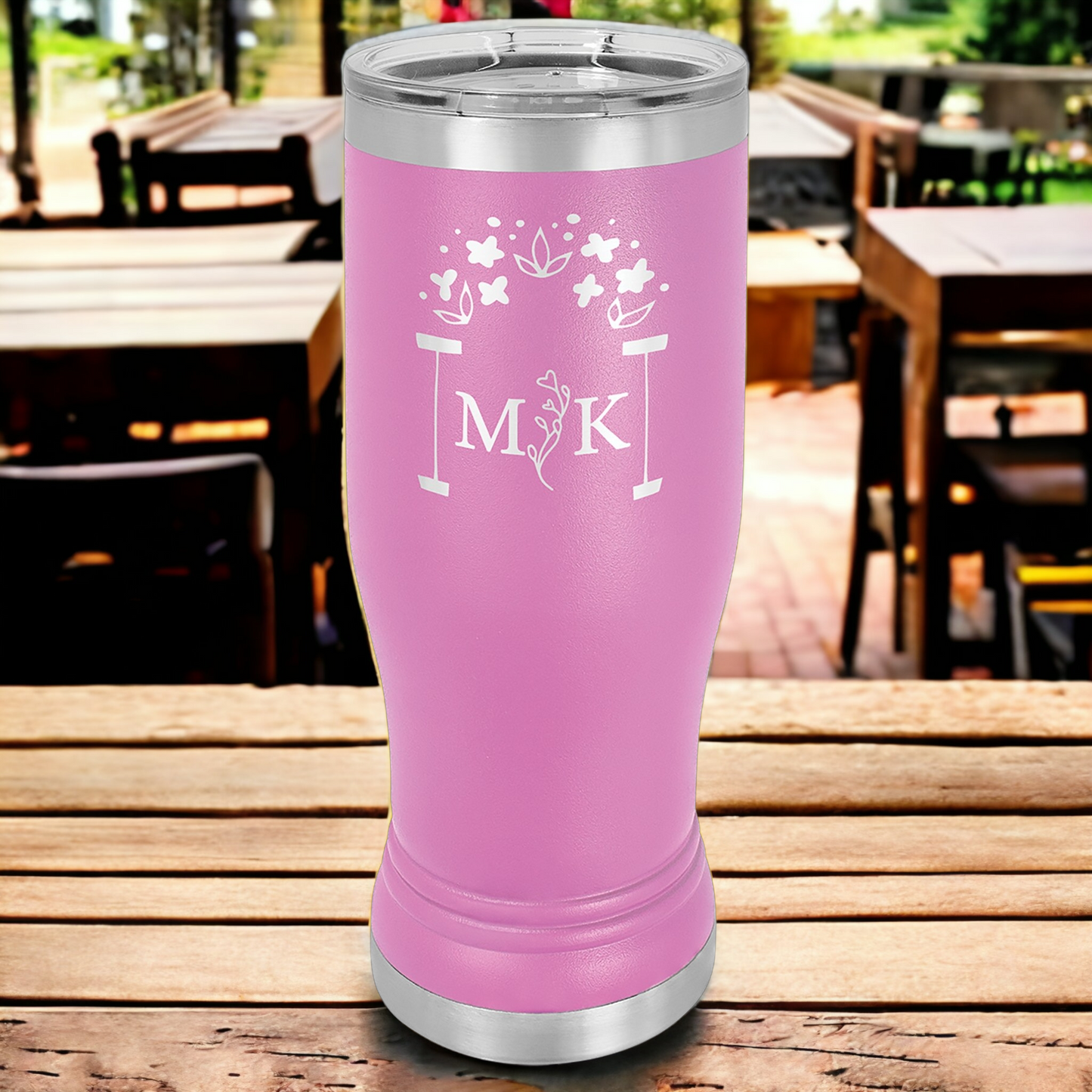 Custom Engraved 14 oz Pilsner Tumbler, "Polar Camel" Brand