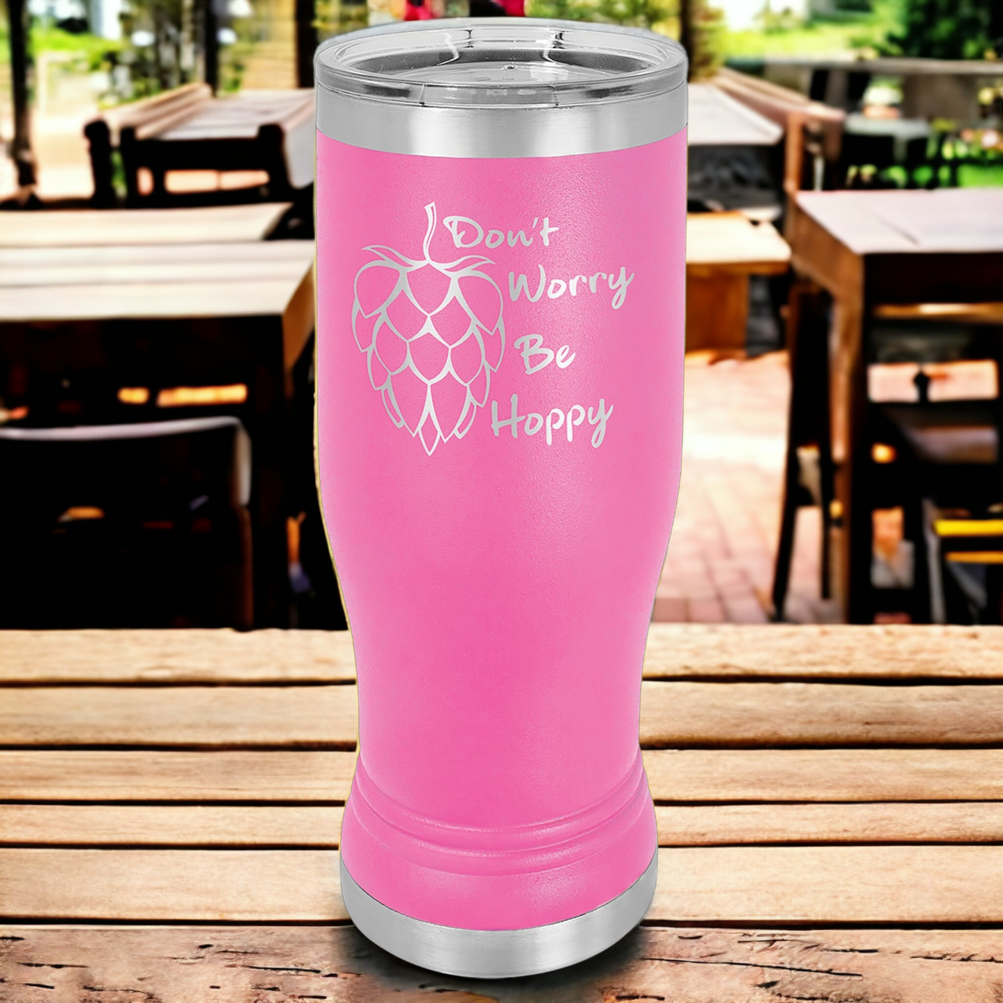 Custom Engraved 14 oz Pilsner Tumbler, "Polar Camel" Brand