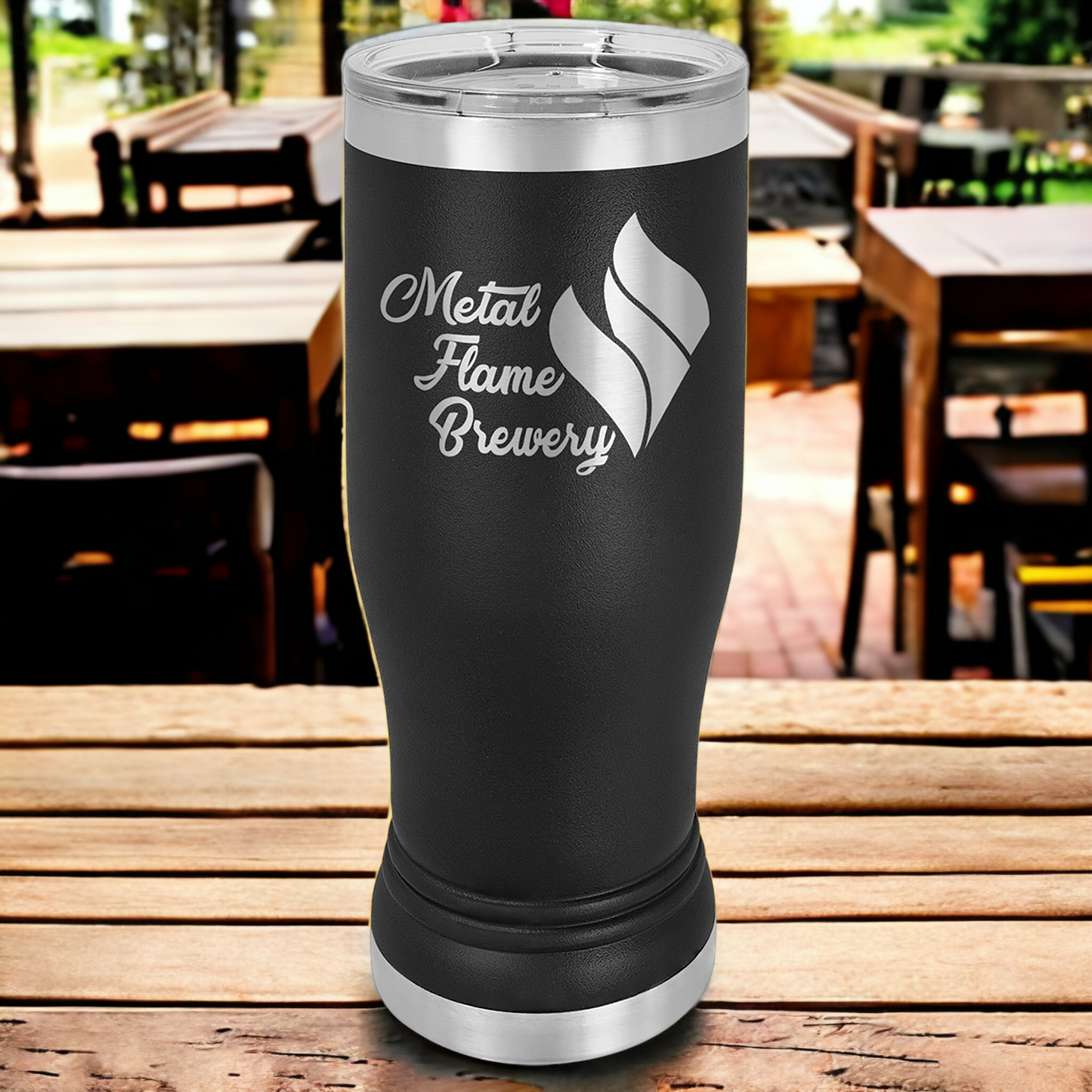 Custom Engraved 14 oz Pilsner Tumbler, "Polar Camel" Brand