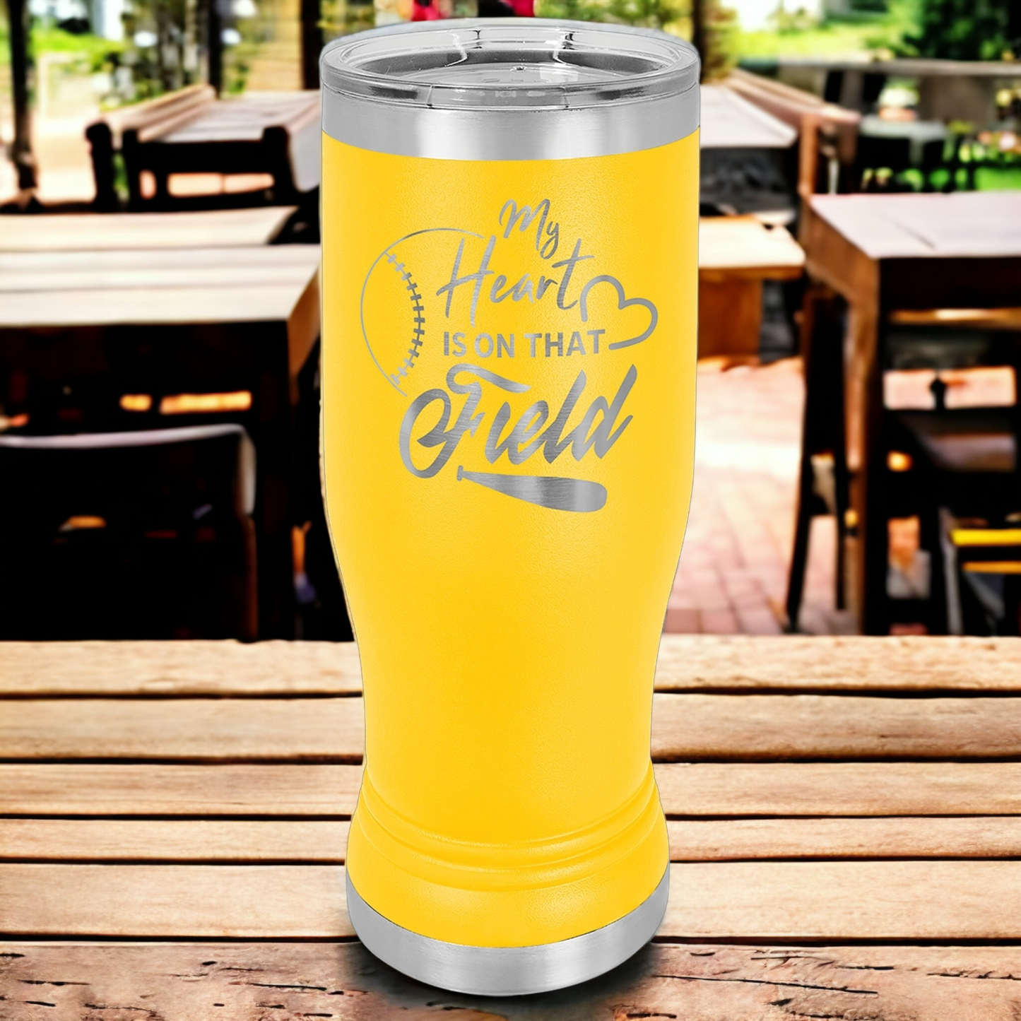 Custom Engraved 14 oz Pilsner Tumbler, "Polar Camel" Brand