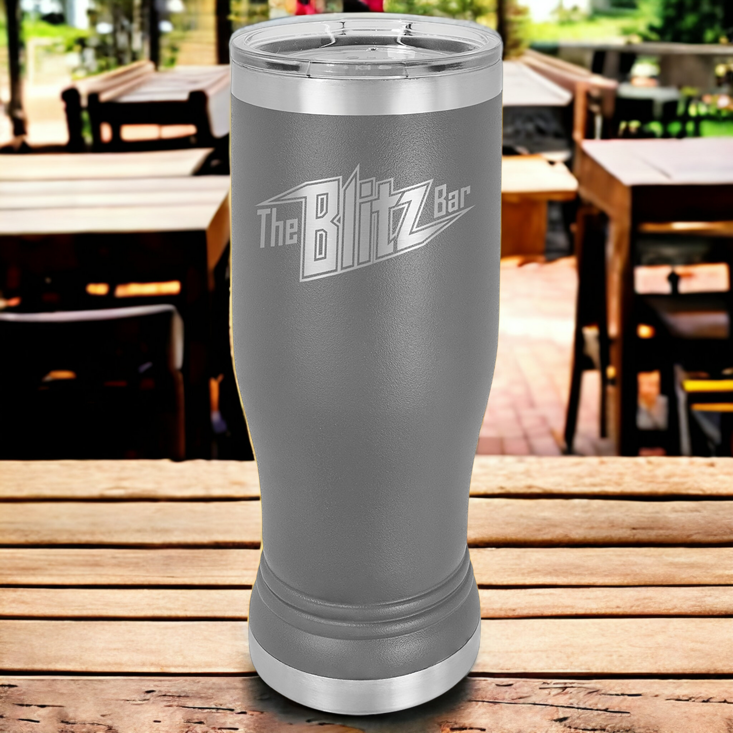 Custom Engraved 14 oz Pilsner Tumbler, "Polar Camel" Brand