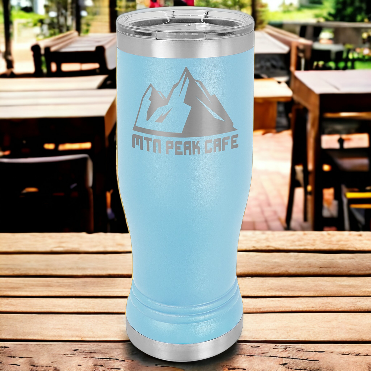 Custom Engraved 14 oz Pilsner Tumbler, "Polar Camel" Brand