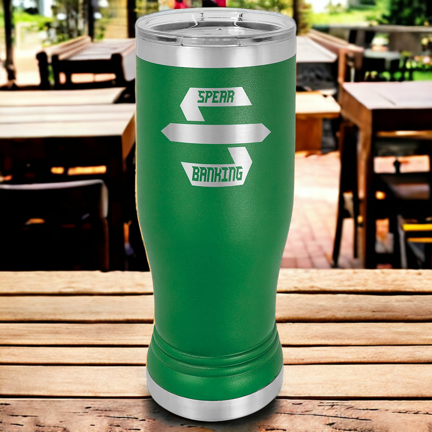 Custom Engraved 14 oz Pilsner Tumbler, "Polar Camel" Brand