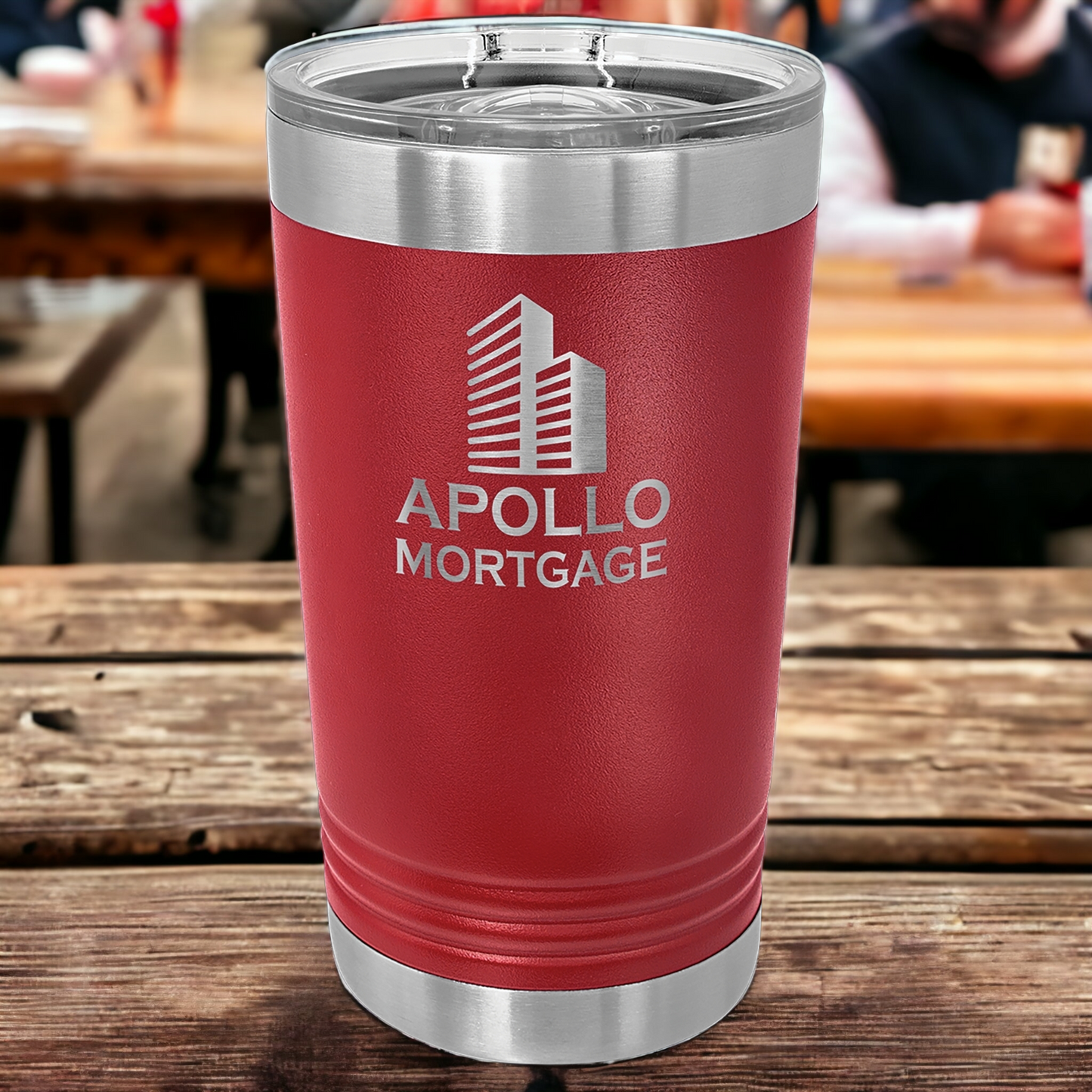 Custom Engraved 16oz Pint Tumbler, "Polar Camel" Brand