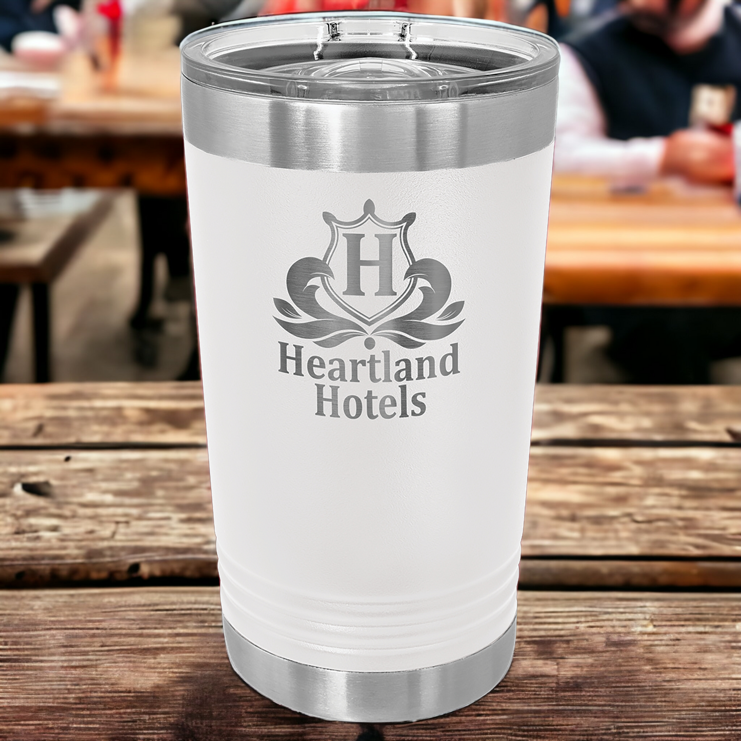 Custom Engraved 16oz Pint Tumbler, "Polar Camel" Brand