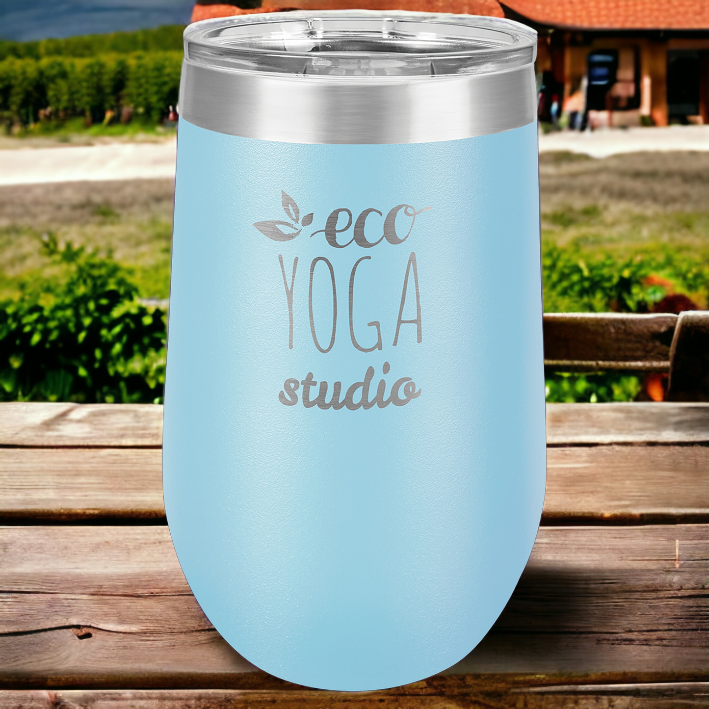 Custom Engraved 16oz Stemless Wine Tumbler, "Polar Camel" Brand