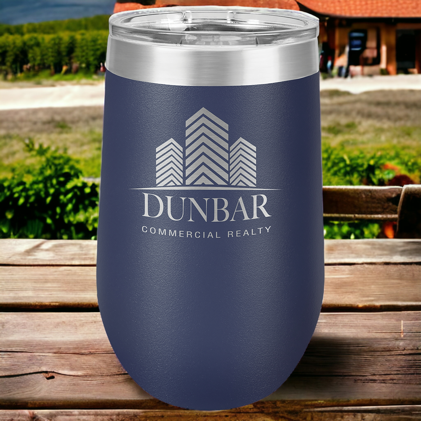 Custom Engraved 16oz Stemless Wine Tumbler, "Polar Camel" Brand